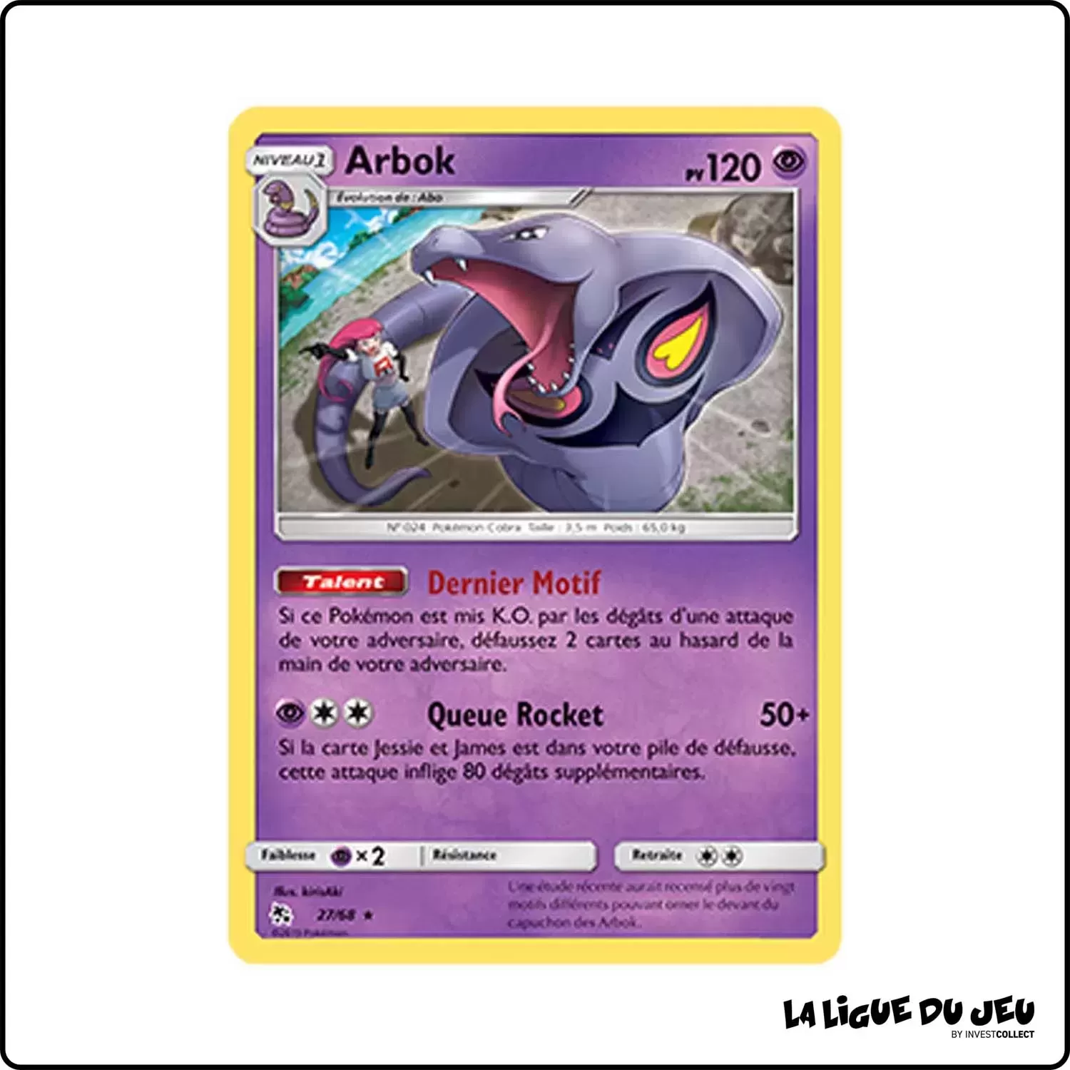 Rare - Pokemon - Destinées Occultes - Arbok 27/68