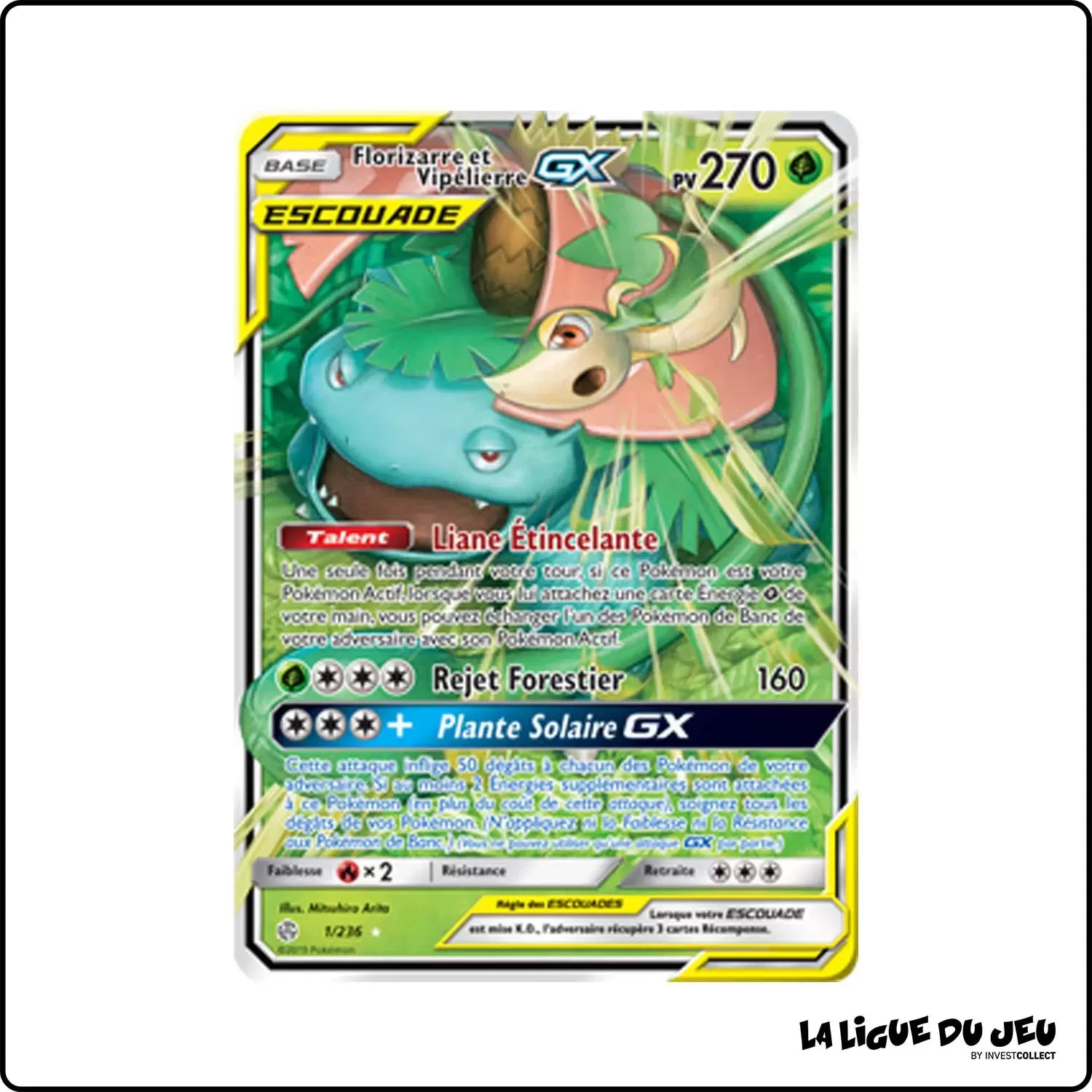 Ultra - Pokemon - Éclipse Cosmique - Florizarre et Vipélierre-GX 1/236