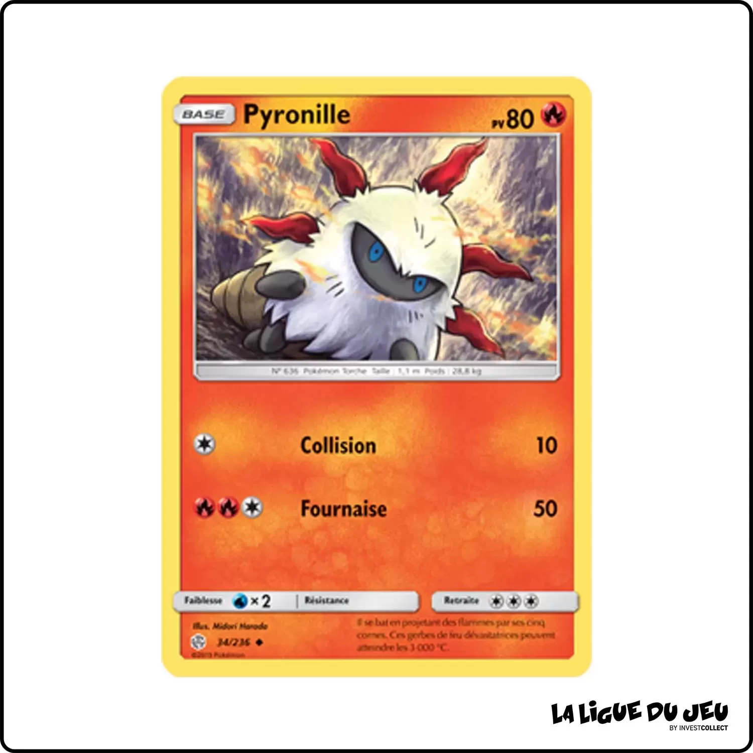 Peu commune - Pokemon - Éclipse Cosmique - Pyronille 34/236