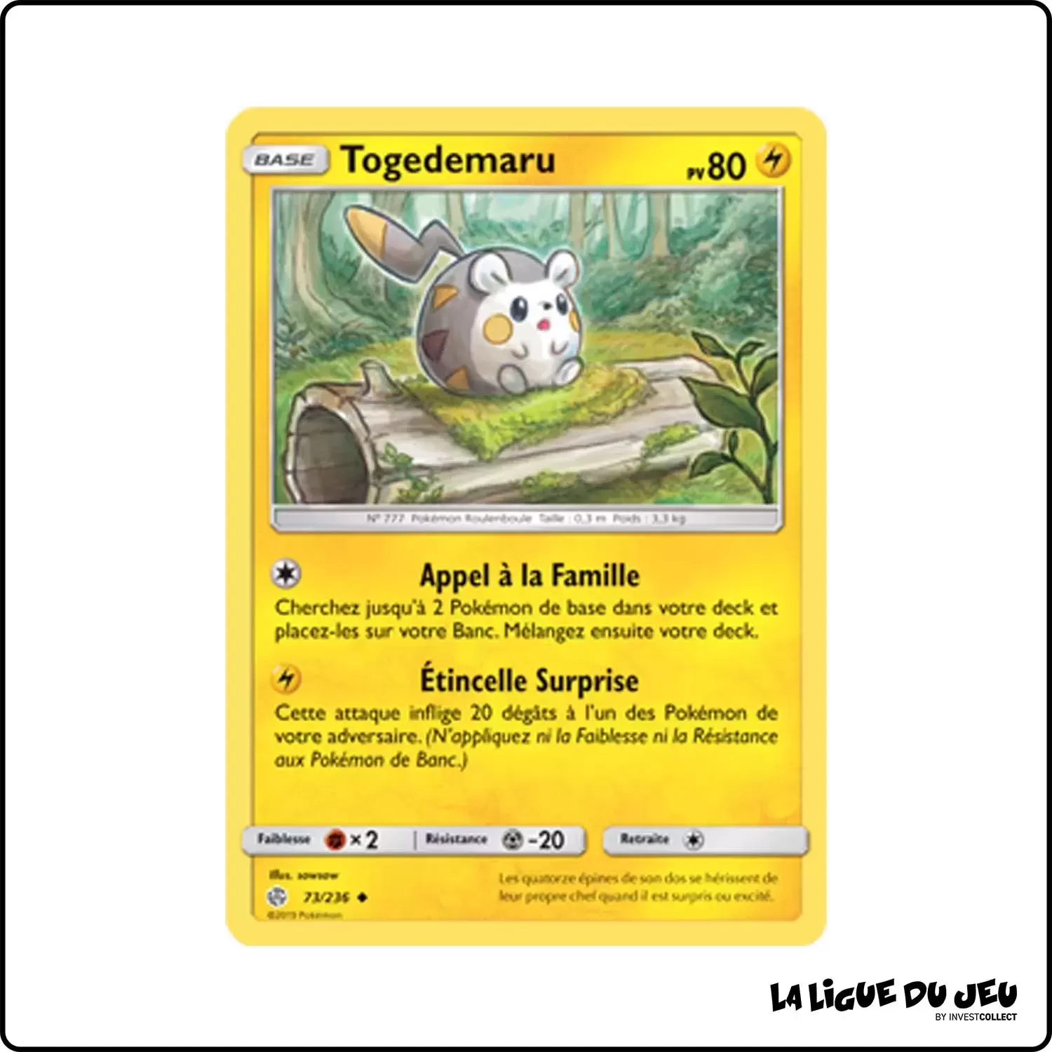 Peu commune - Pokemon - Éclipse Cosmique - Togedemaru 73/236