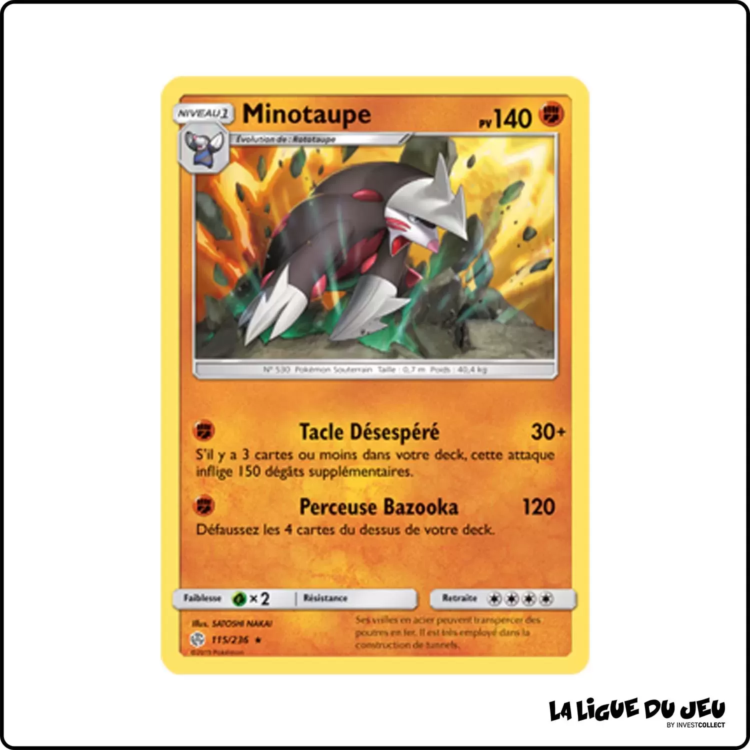 Holo - Pokemon - Éclipse Cosmique - Minotaupe 115/236