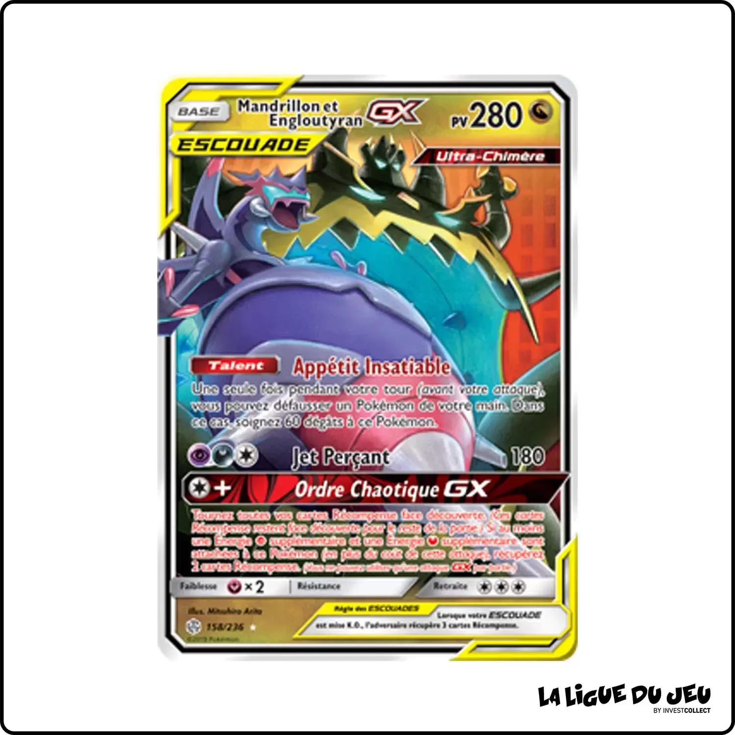 Ultra - Pokemon - Éclipse Cosmique - Mandrillon et Engloutyran-GX 158/236