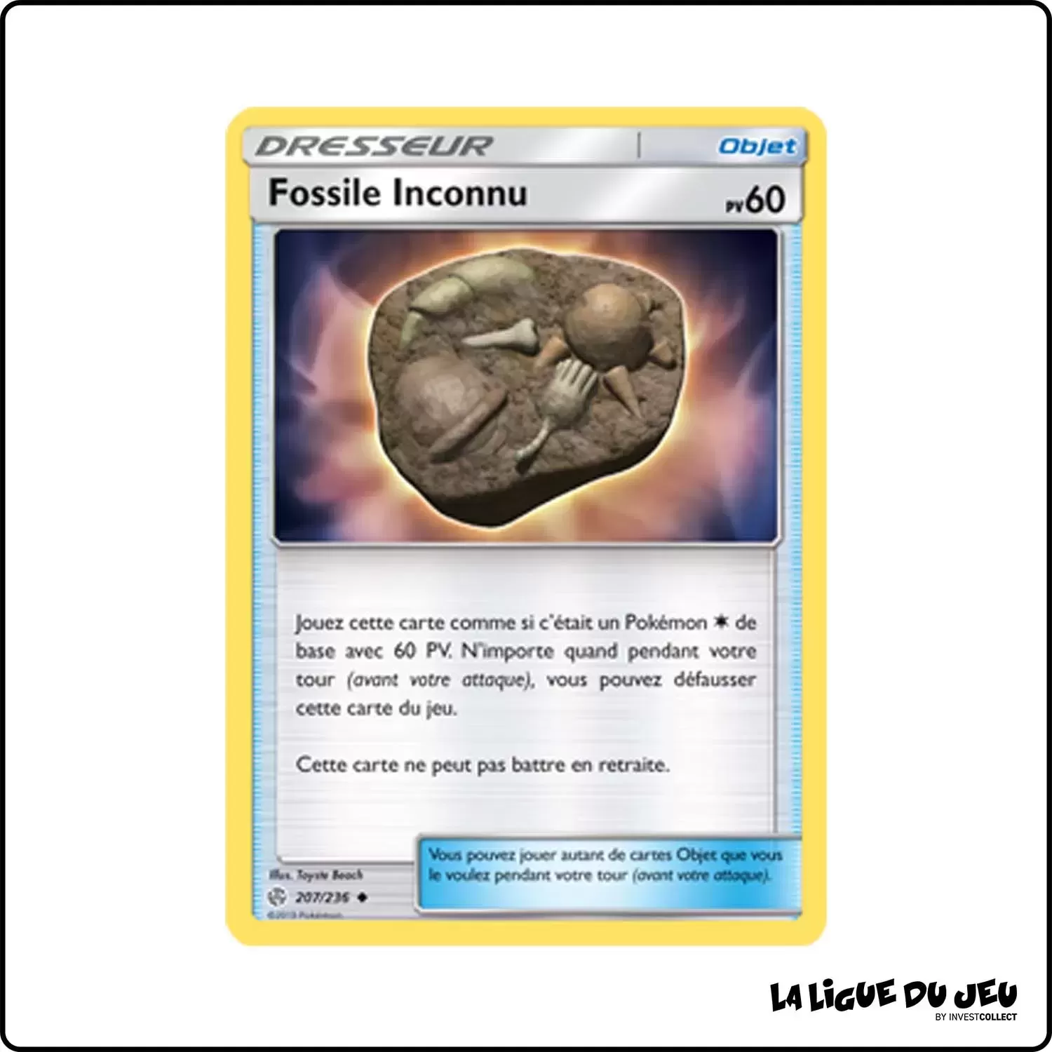 Peu commune - Pokemon - Éclipse Cosmique - Fossile Inconnu 207/236