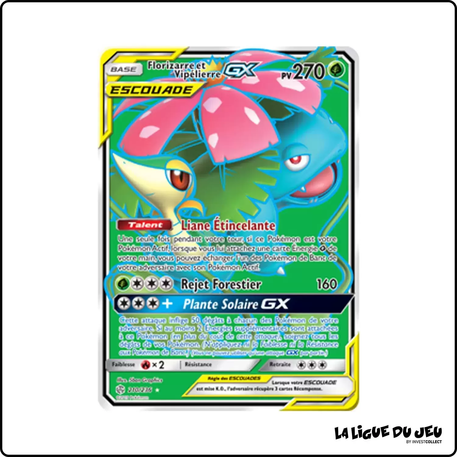 Ultra - Pokemon - Éclipse Cosmique - Florizarre et Vipélierre-GX 210/236