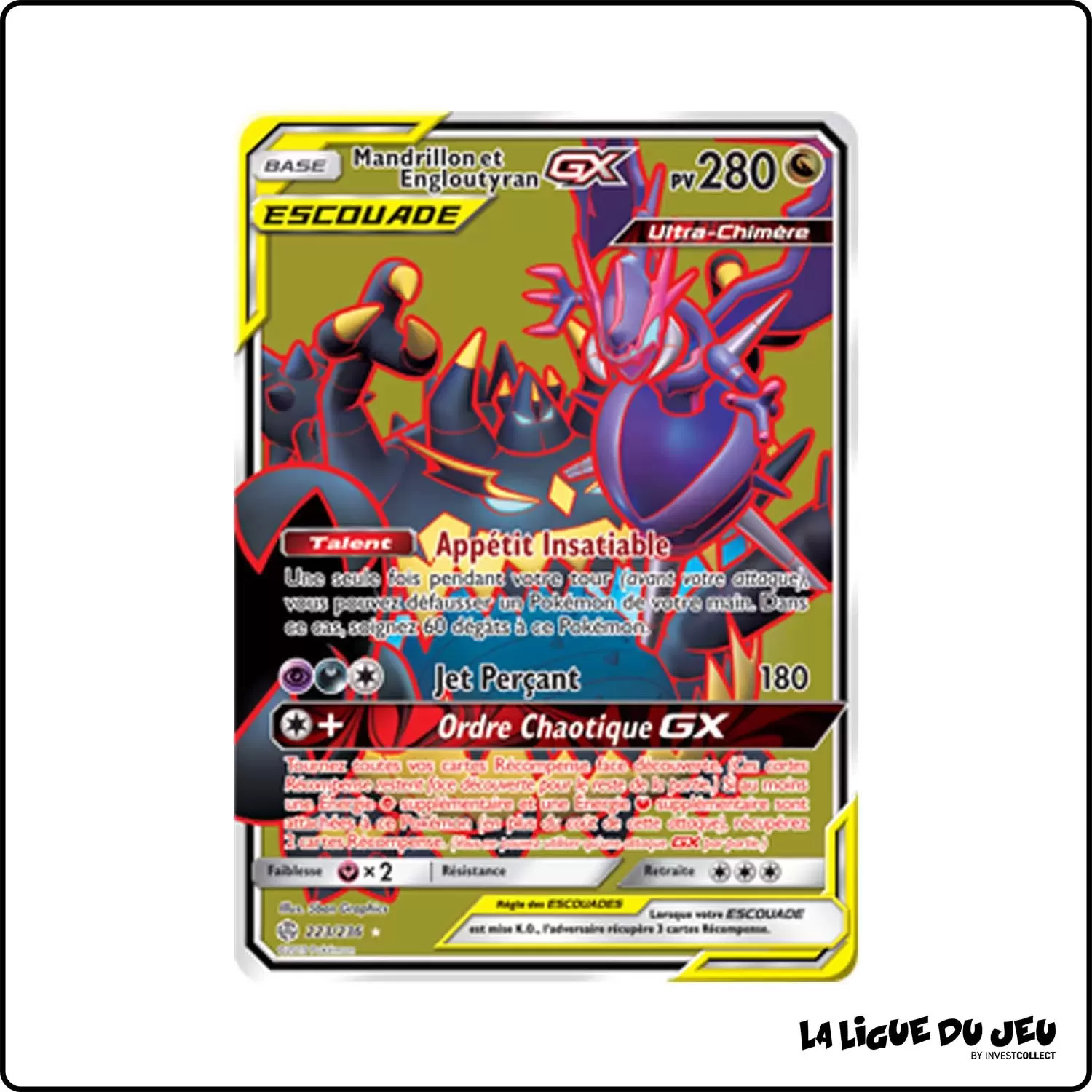 Ultra - Pokemon - Éclipse Cosmique - Mandrillon et Engloutyran-GX 223/236