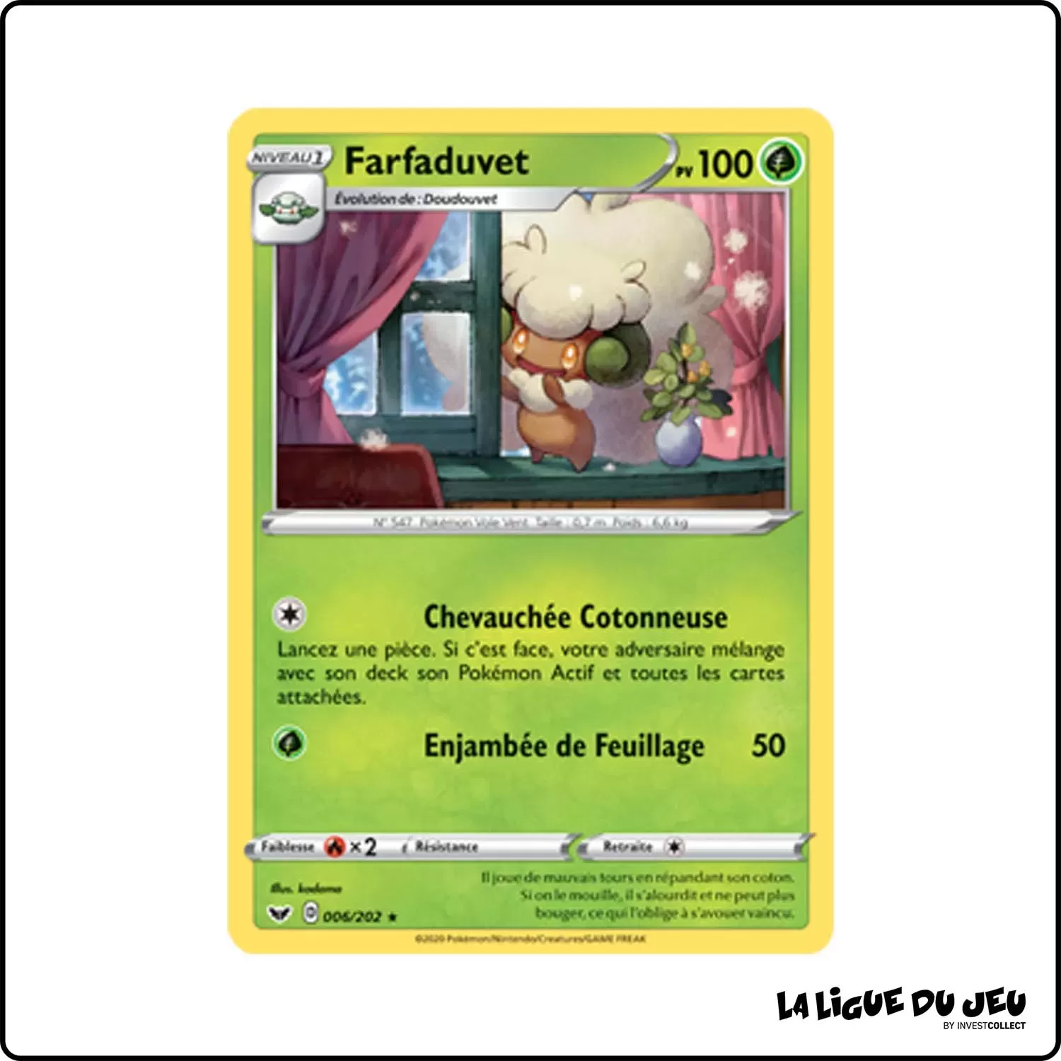 Rare - Pokemon - Épée et Bouclier de Base - Farfaduvet 6/202 Pokemon Company - 1