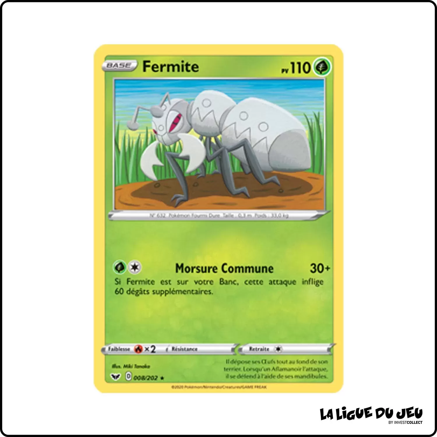 Rare - Pokemon - Épée et Bouclier de Base - Fermite 8/202 Pokemon Company - 1