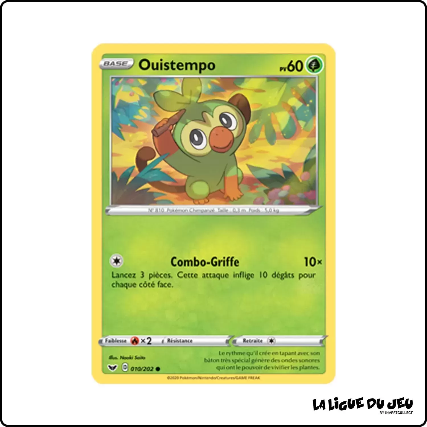 Commune - Pokemon - Épée et Bouclier de Base - Ouistempo 10/202 Pokemon Company - 1