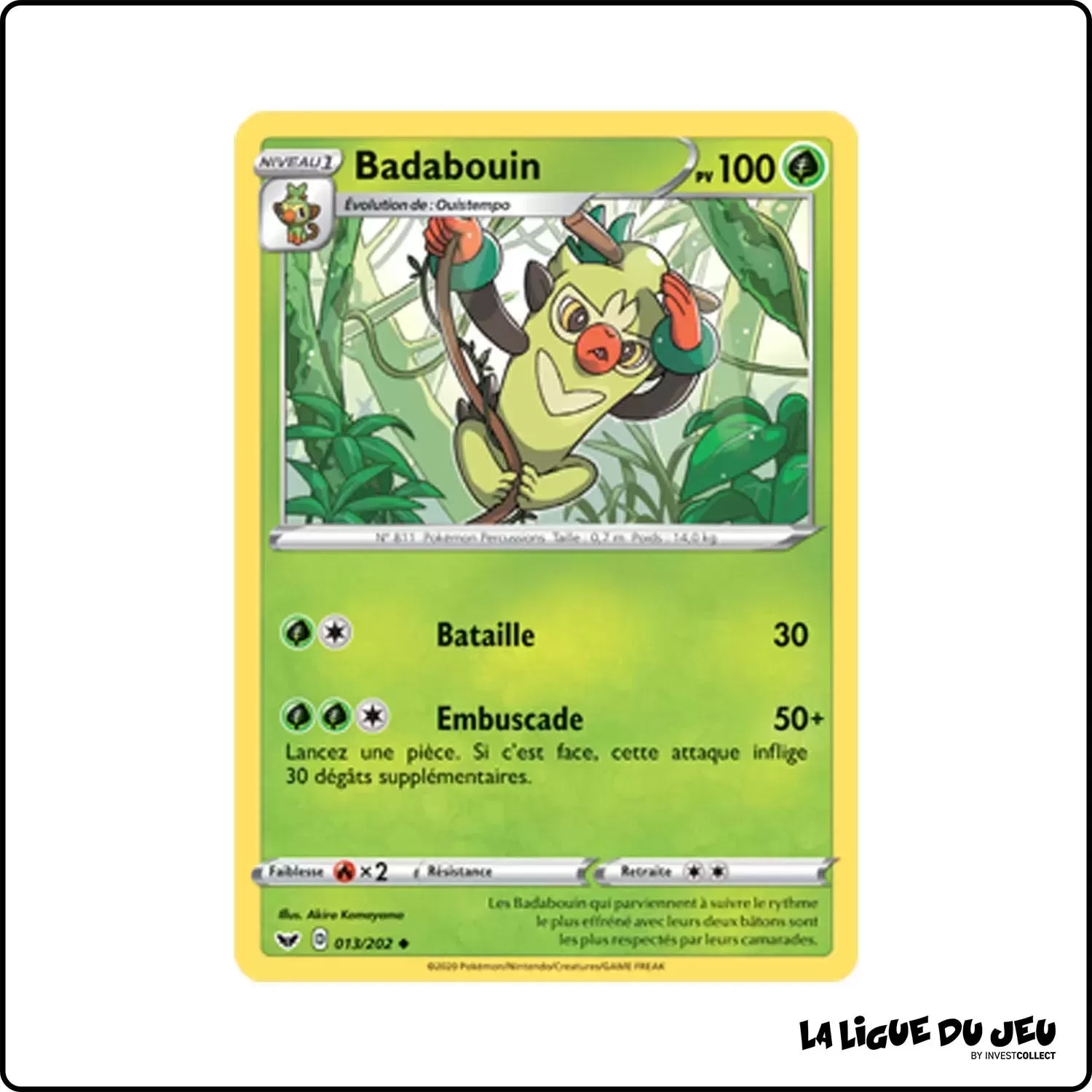 Peu commune - Pokemon - Épée et Bouclier de Base - Badabouin 13/202 Pokemon Company - 1