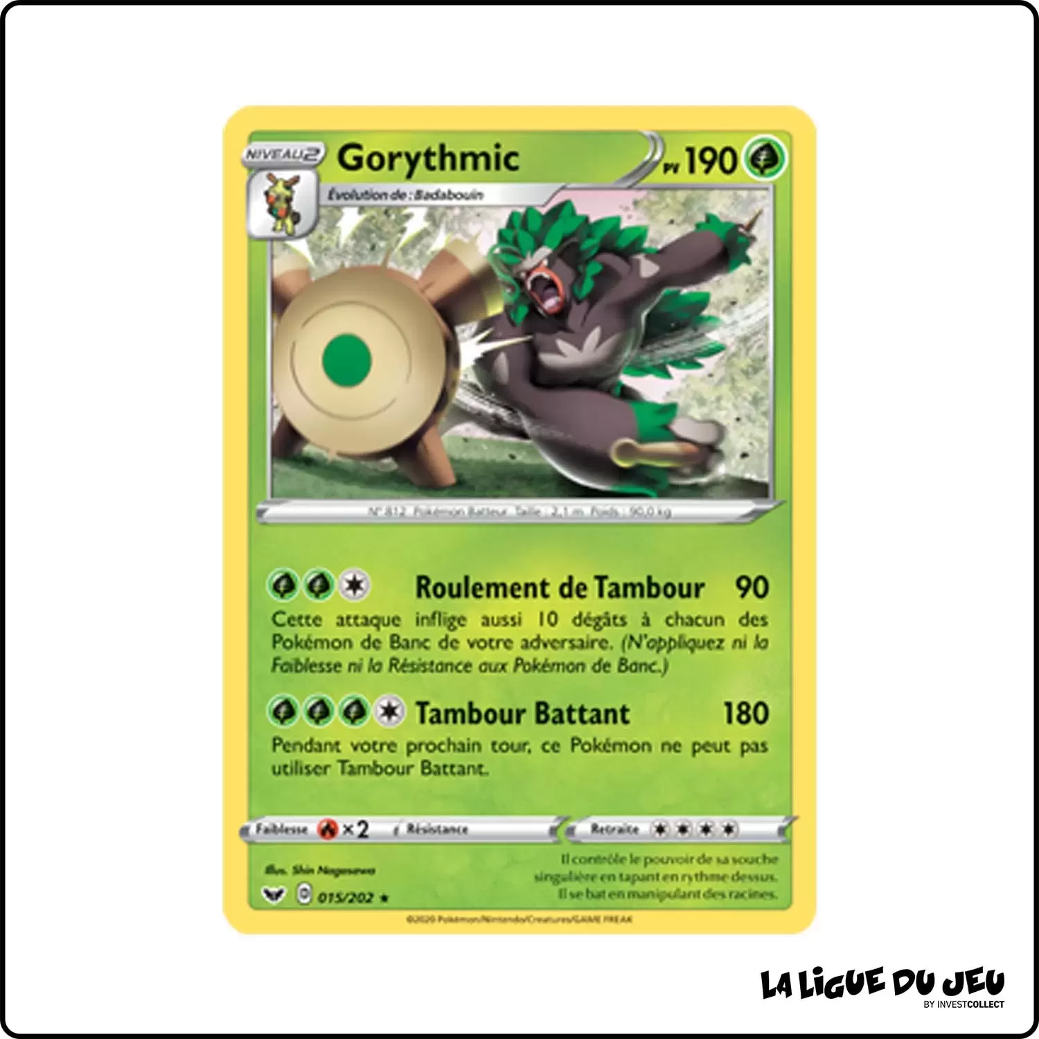 Rare - Pokemon - Épée et Bouclier de Base - Gorythmic 15/202 Pokemon Company - 1