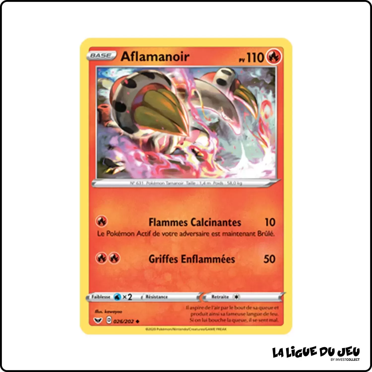 Peu commune - Pokemon - Épée et Bouclier de Base - Aflamanoir 26/202 Pokemon Company - 1