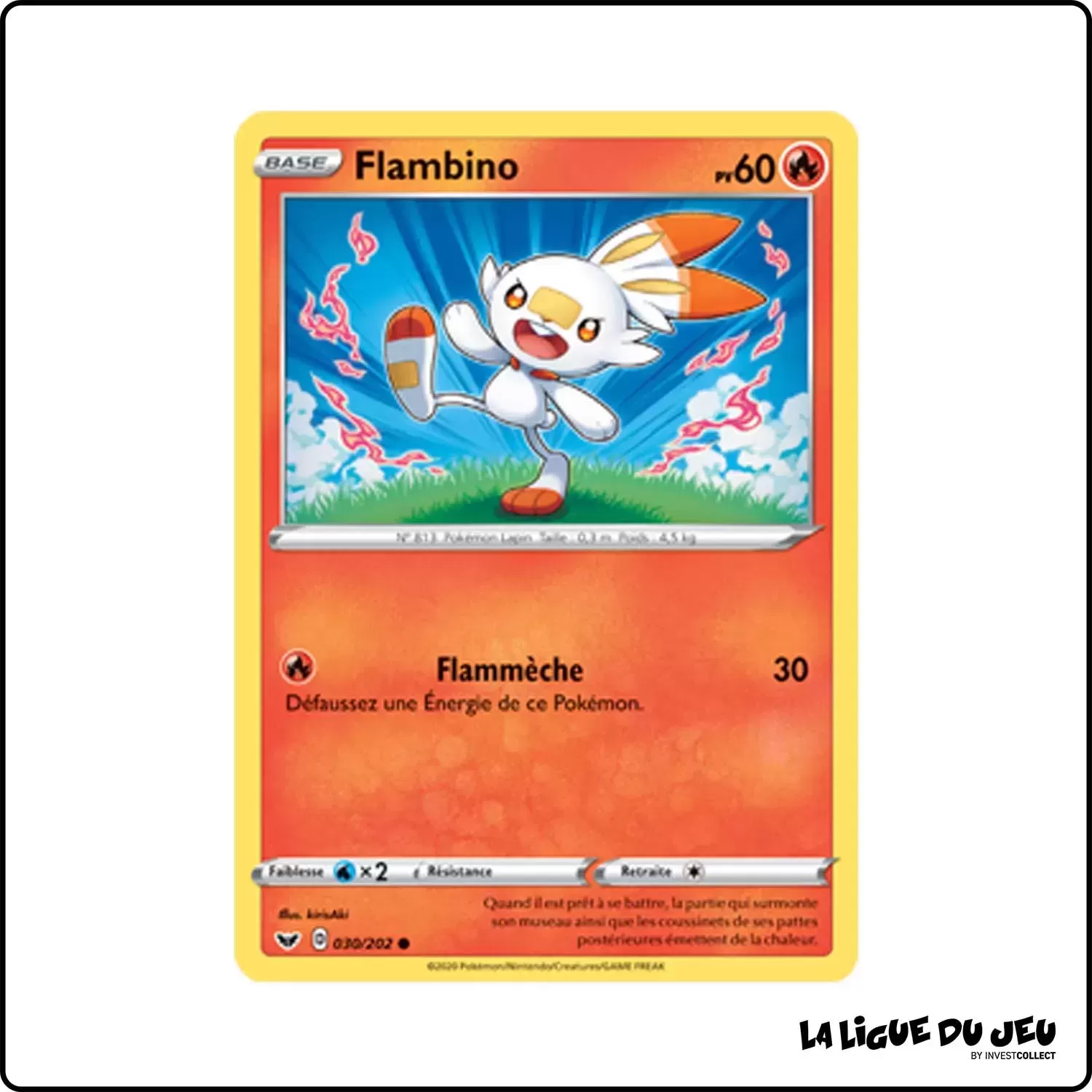 Commune - Pokemon - Épée et Bouclier de Base - Flambino 30/202 Pokemon Company - 1