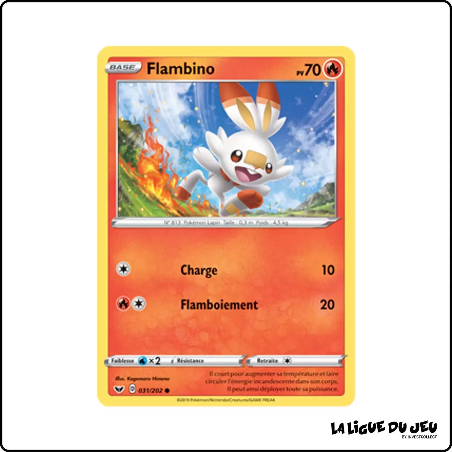 Commune - Pokemon - Épée et Bouclier de Base - Flambino 31/202 Pokemon Company - 1