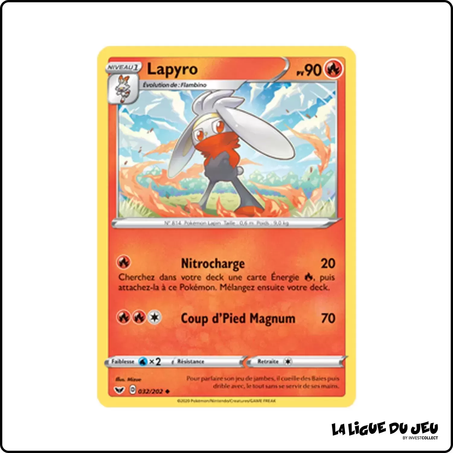 Peu commune - Pokemon - Épée et Bouclier de Base - Lapyro 32/202 Pokemon Company - 1