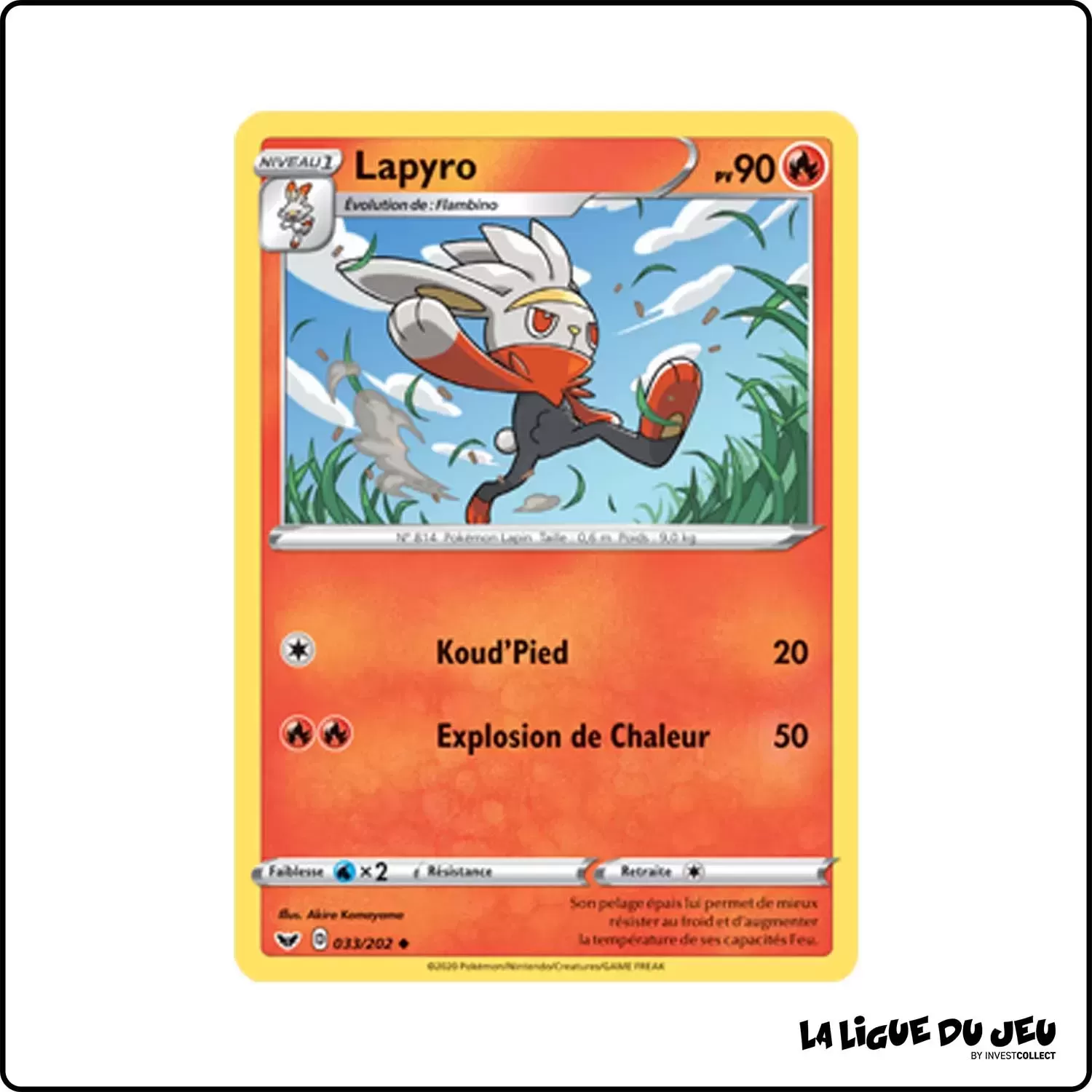 Peu commune - Pokemon - Épée et Bouclier de Base - Lapyro 33/202 Pokemon Company - 1