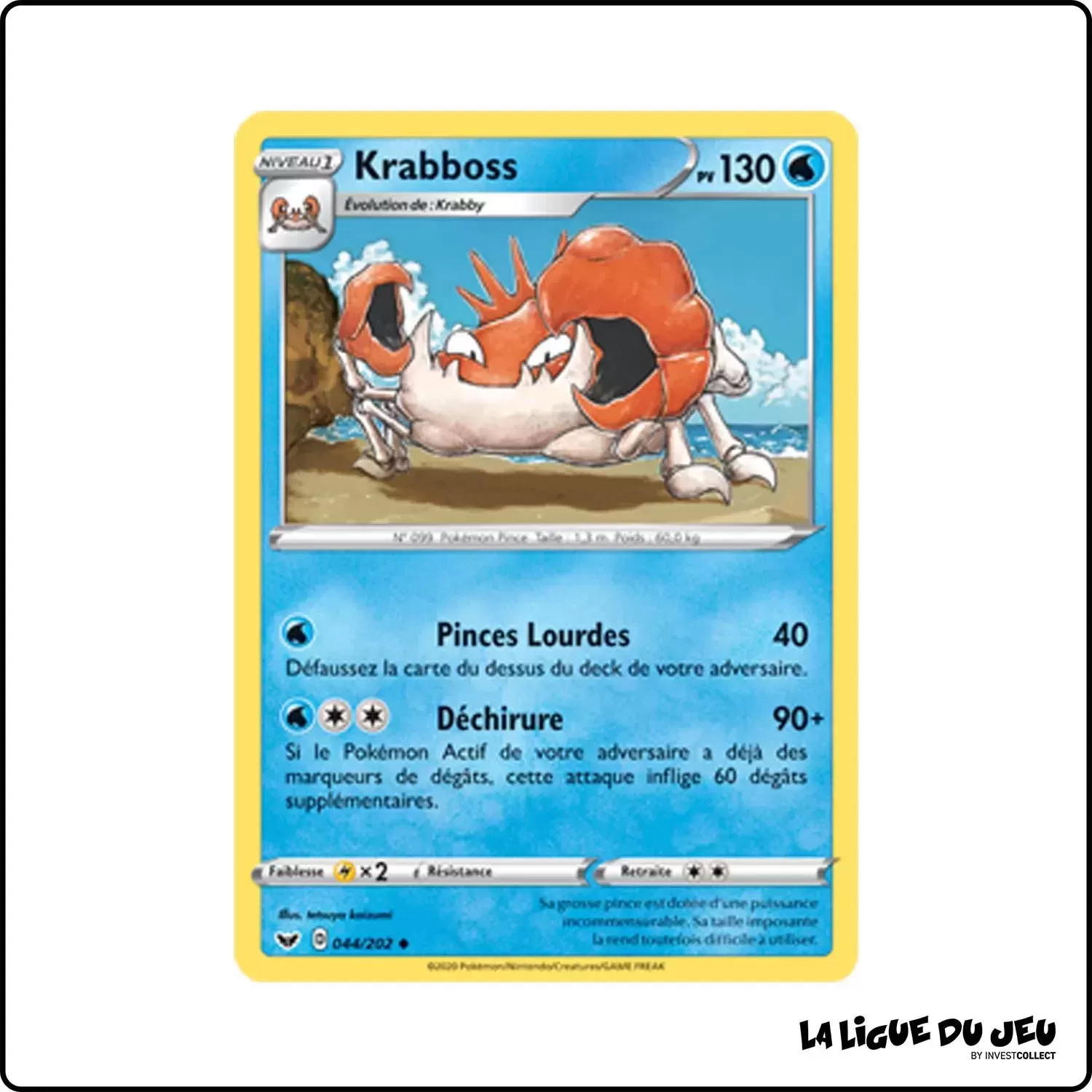 Peu commune - Pokemon - Épée et Bouclier de Base - Krabboss 44/202 Pokemon Company - 1