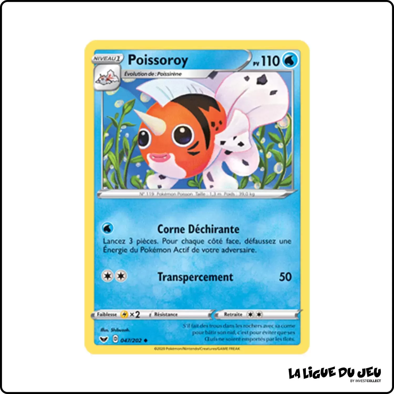 Peu commune - Pokemon - Épée et Bouclier de Base - Poissoroy 47/202 Pokemon Company - 1