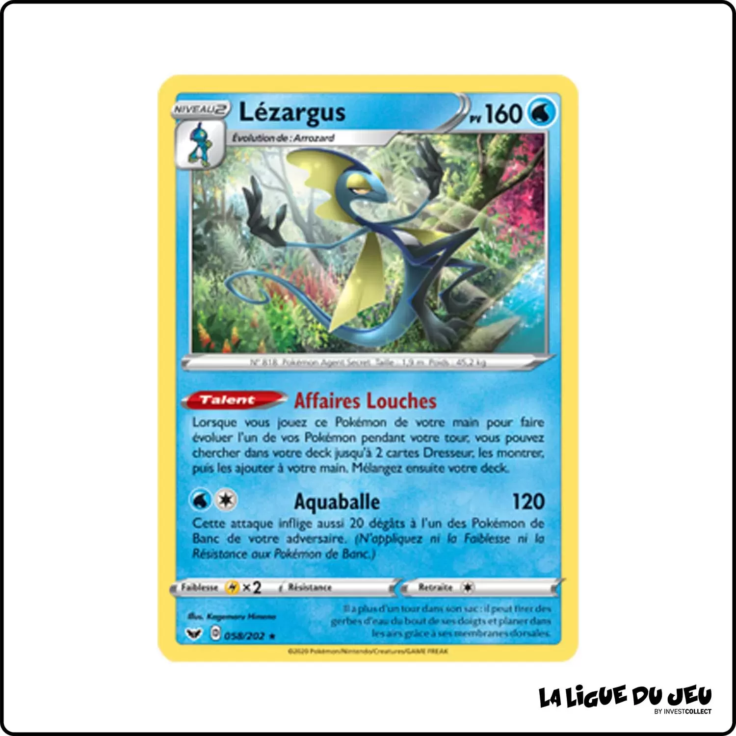 Holo - Pokemon - Épée et Bouclier de Base - Lézargus 58/202 Pokemon Company - 1