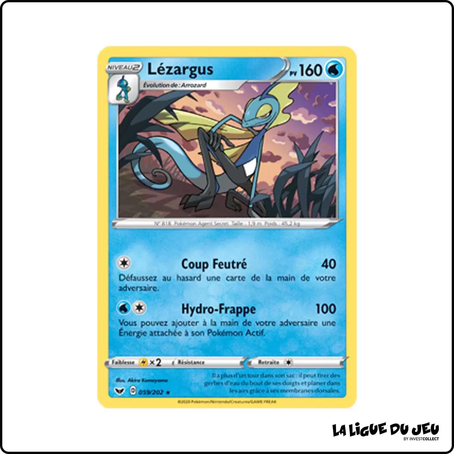 Rare - Pokemon - Épée et Bouclier de Base - Lézargus 59/202 Pokemon Company - 1