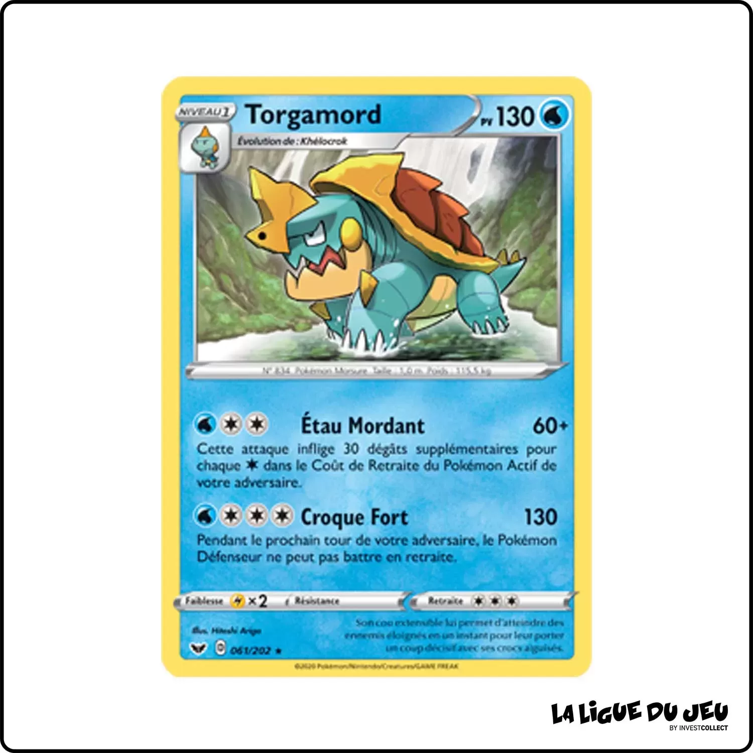 Rare - Pokemon - Épée et Bouclier de Base - Torgamord 61/202 Pokemon Company - 1