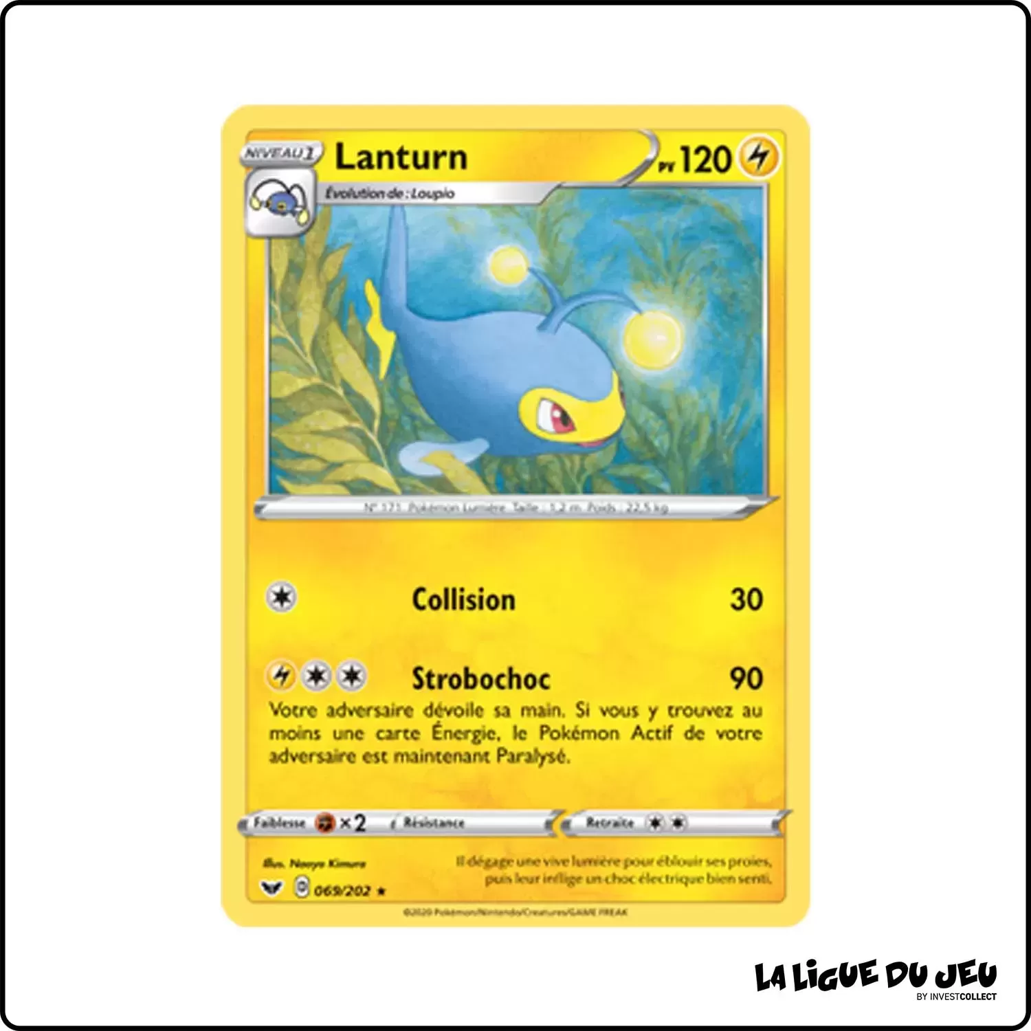 Rare - Pokemon - Épée et Bouclier de Base - Lanturn 69/202 Pokemon Company - 1