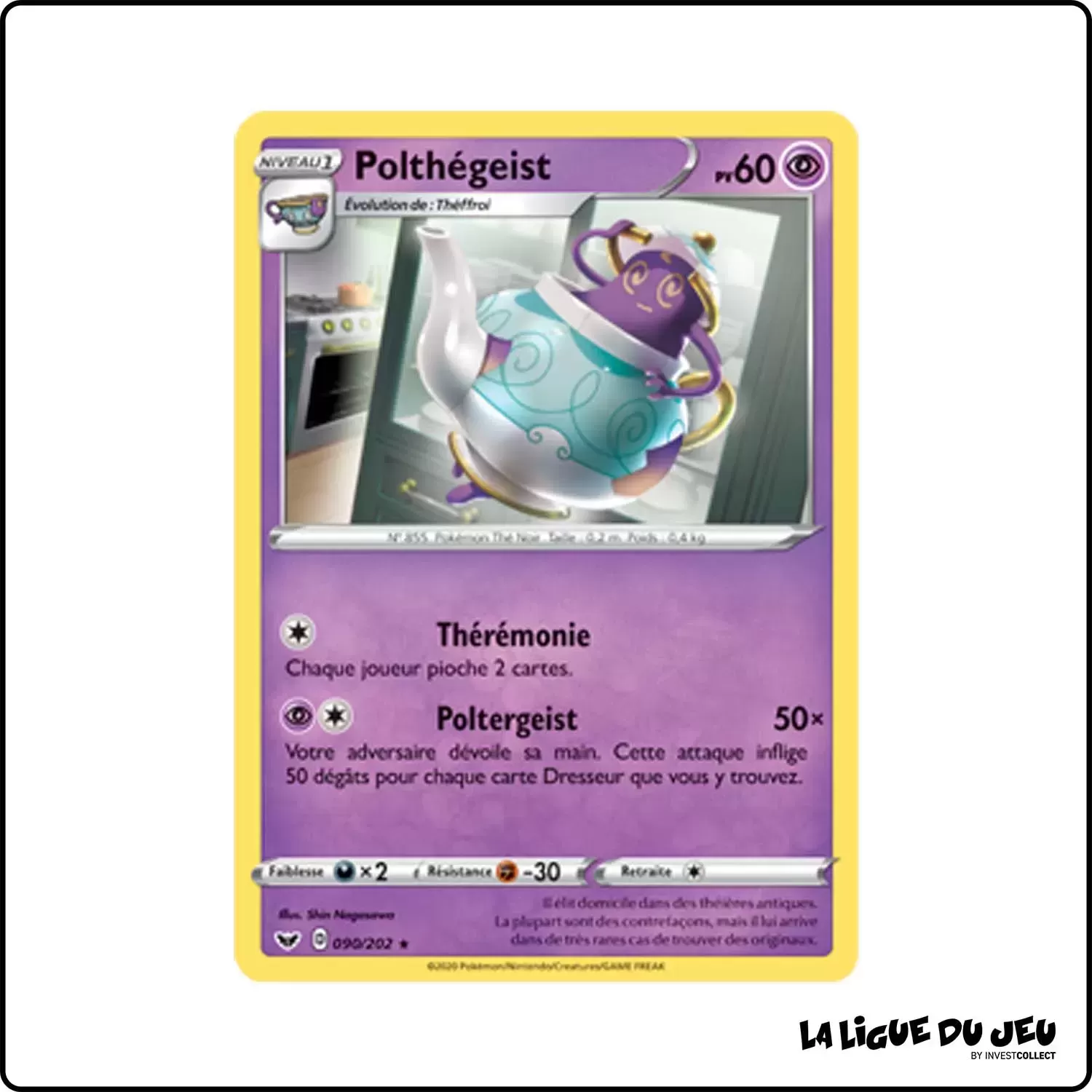 Rare - Pokemon - Épée et Bouclier de Base - Polthégeist 90/202 Pokemon Company - 1