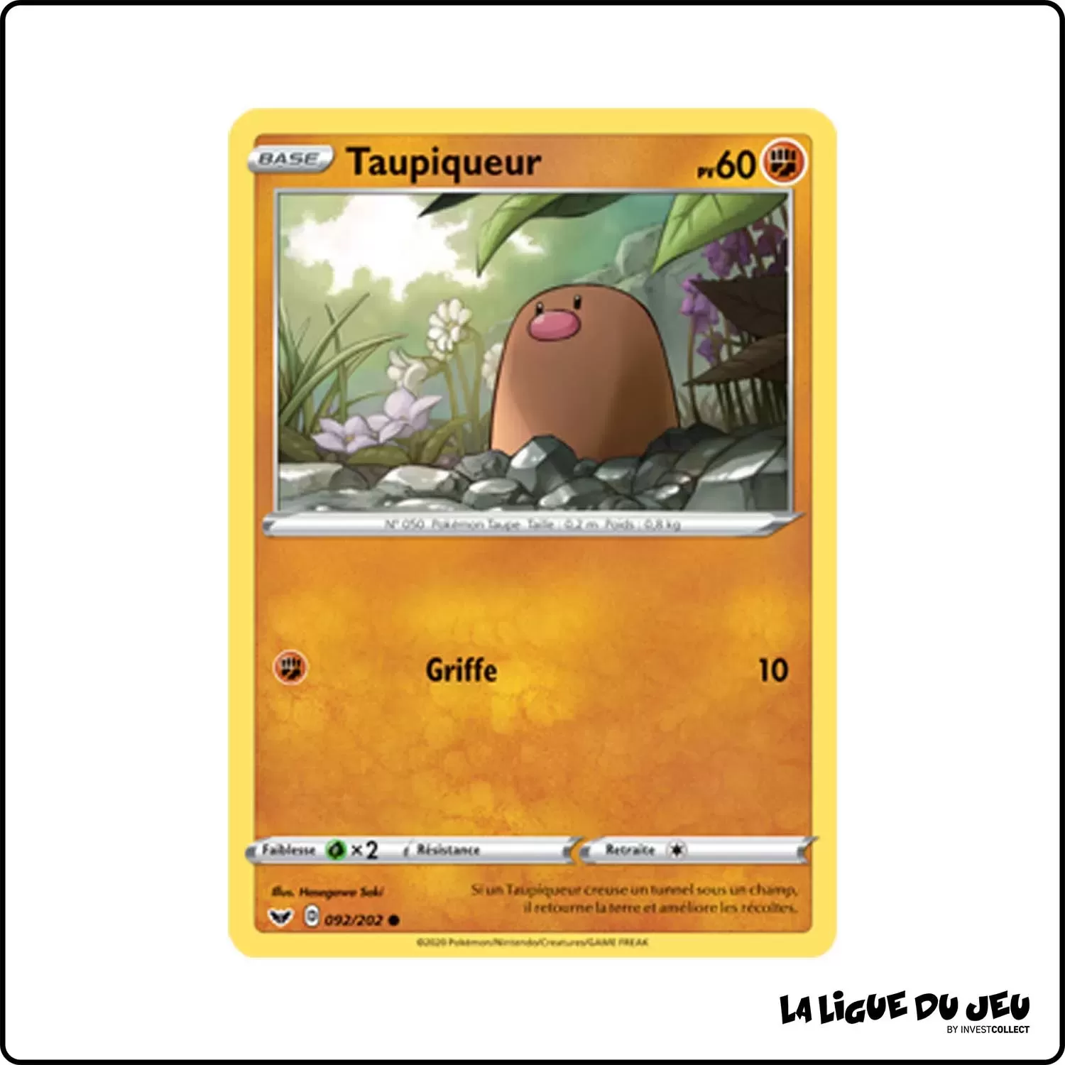 Commune - Pokemon - Épée et Bouclier de Base - Taupiqueur 92/202 Pokemon Company - 1