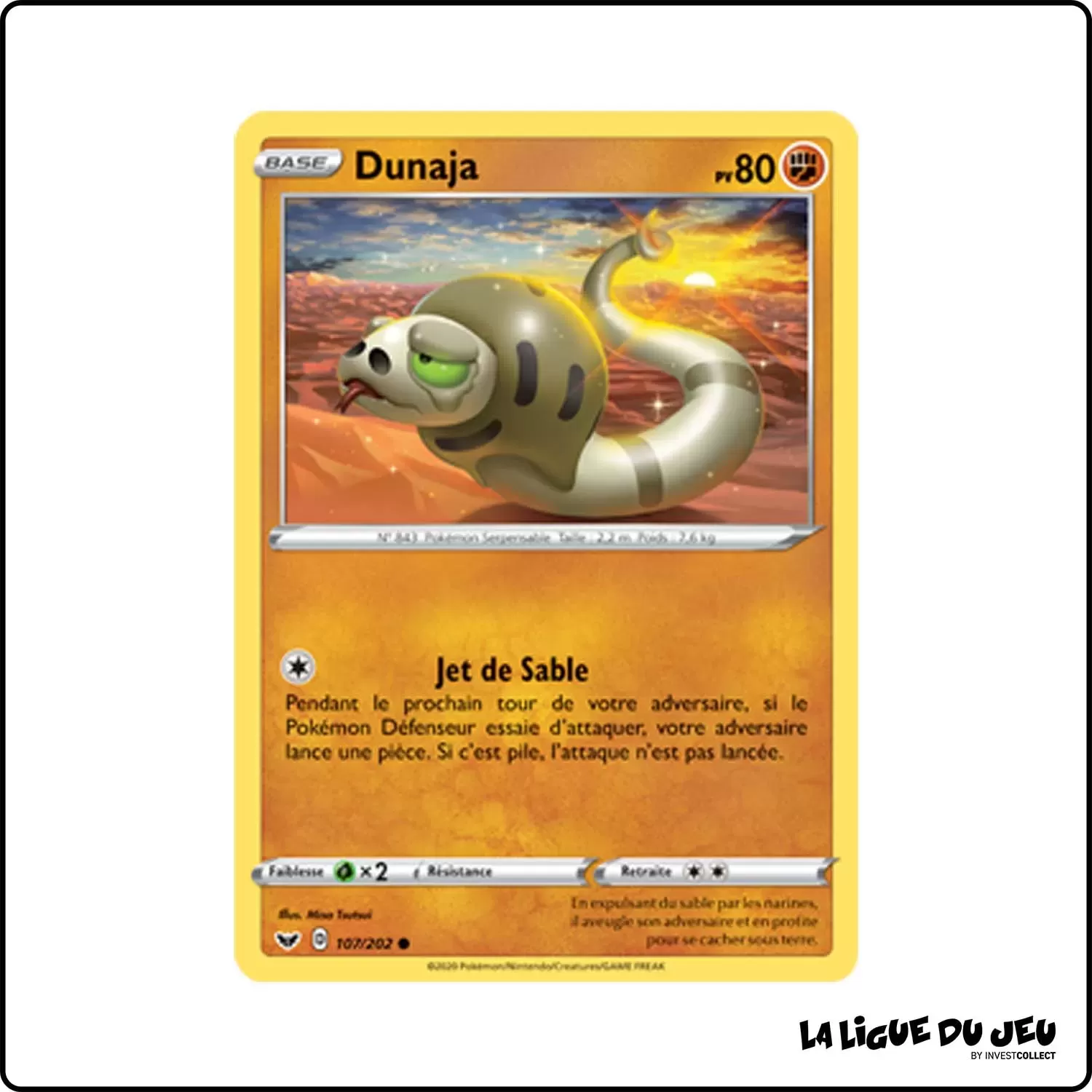 Commune - Pokemon - Épée et Bouclier de Base - Dunaja 107/202 Pokemon Company - 1