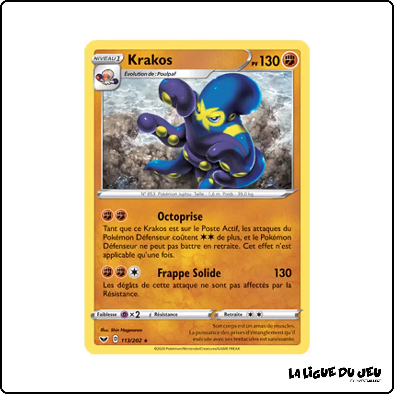 Rare - Pokemon - Épée et Bouclier de Base - Krakos 113/202 Pokemon Company - 1