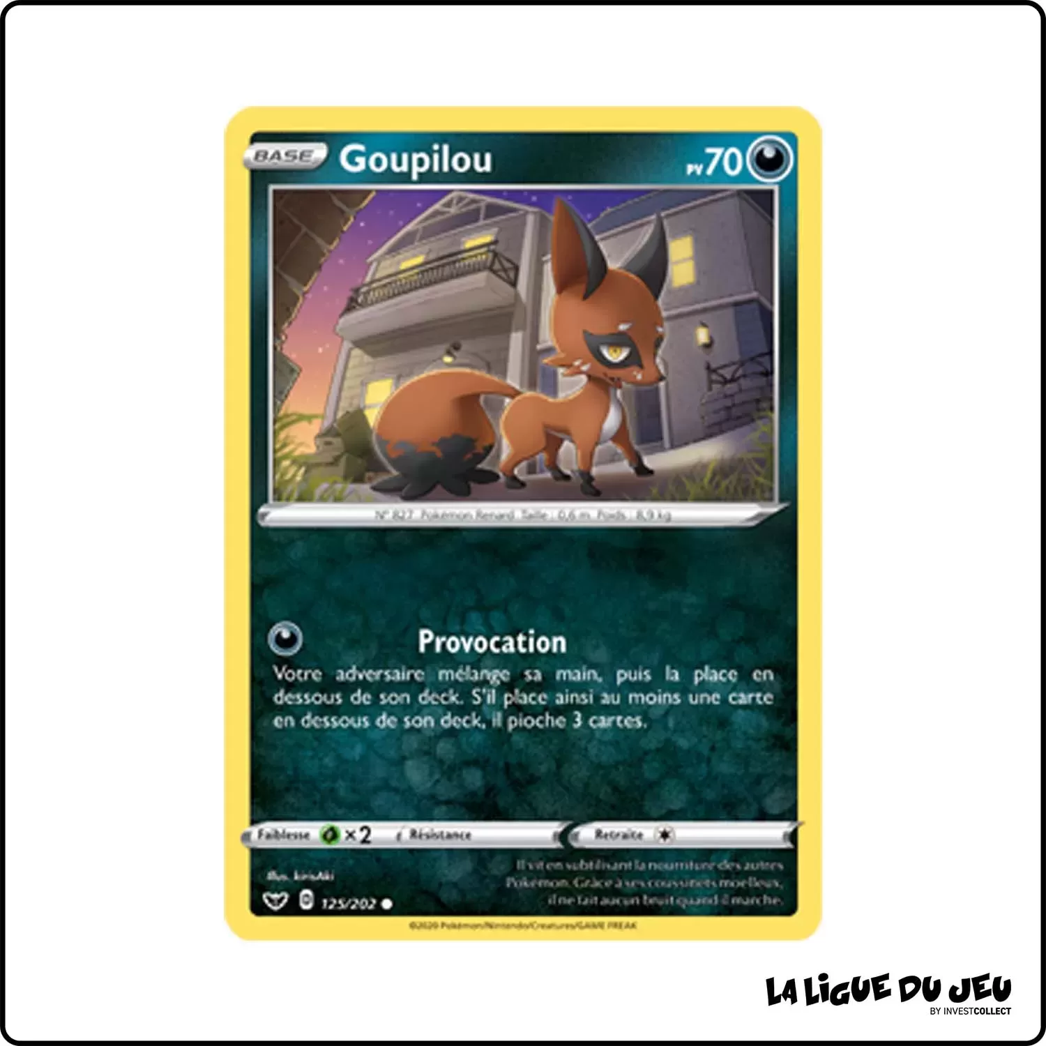 Commune - Pokemon - Épée et Bouclier de Base - Goupilou 125/202 Pokemon Company - 1