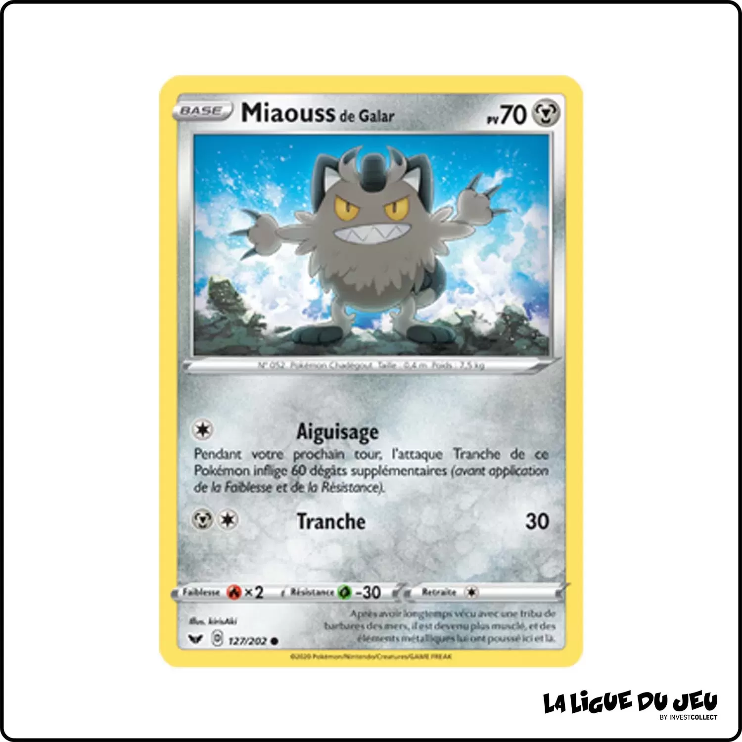 Commune - Pokemon - Épée et Bouclier de Base - Miaouss de Galar 127/202 Pokemon Company - 1