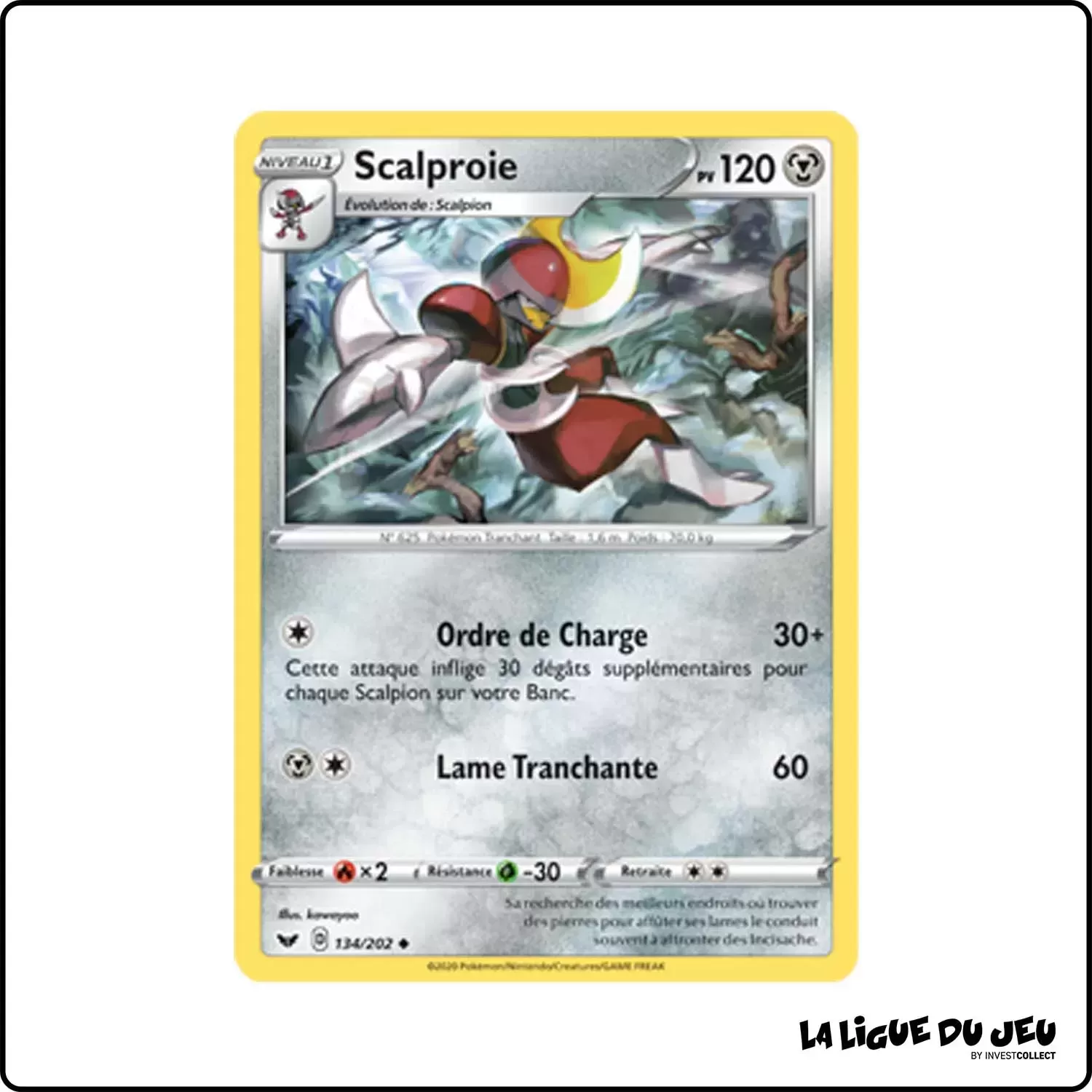 Peu commune - Pokemon - Épée et Bouclier de Base - Scalproie 134/202