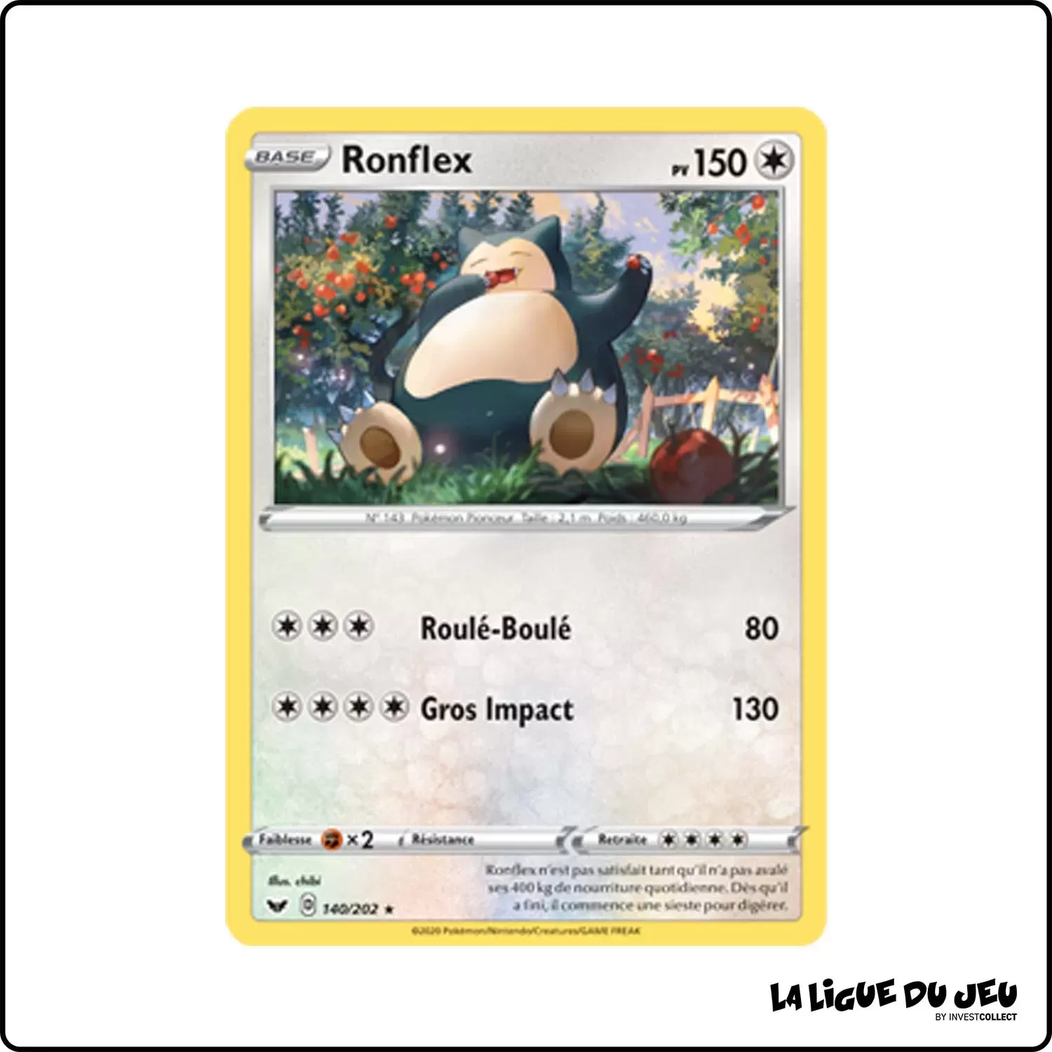 Rare - Pokemon - Épée et Bouclier de Base - Ronflex 140/202