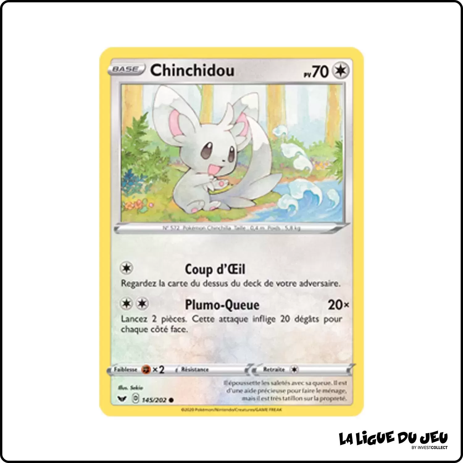 Commune - Pokemon - Épée et Bouclier de Base - Chinchidou 145/202