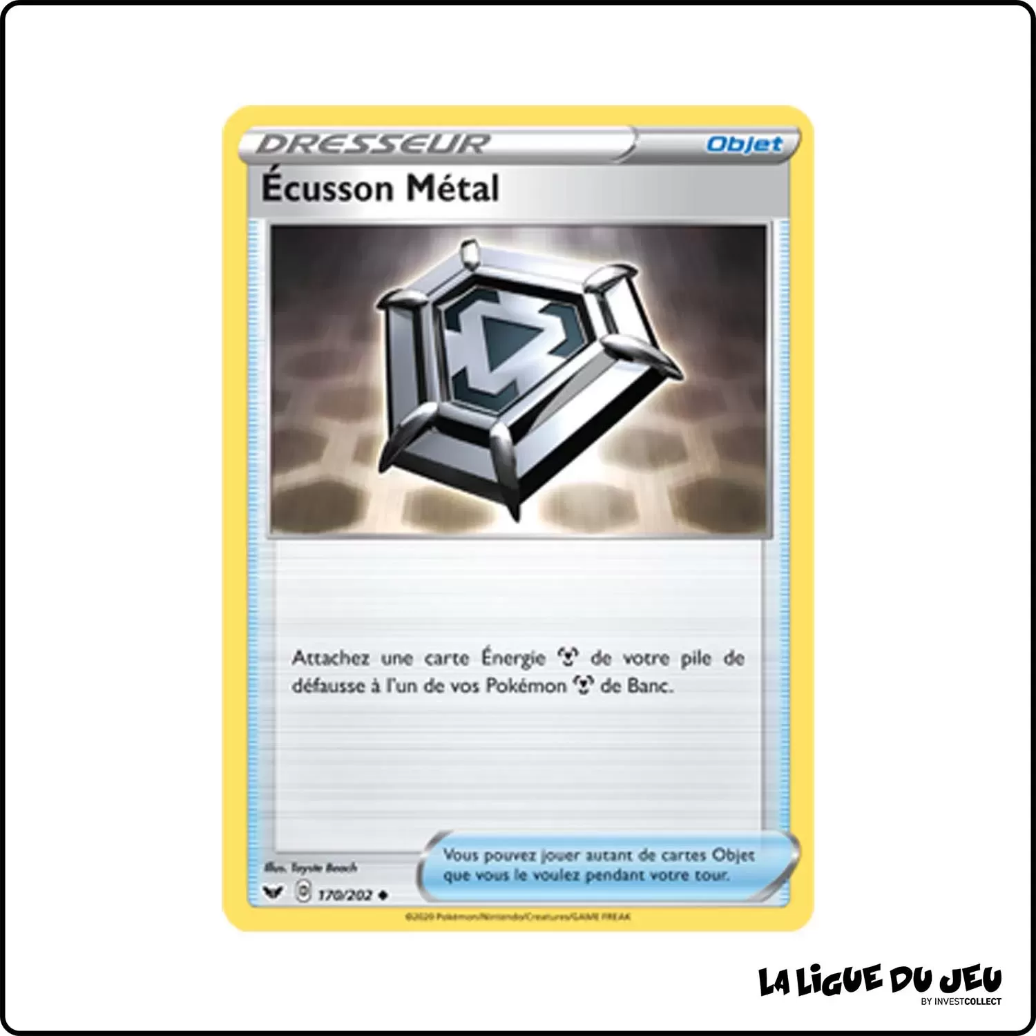 Peu commune - Pokemon - Épée et Bouclier de Base - Écusson Métal 170/202