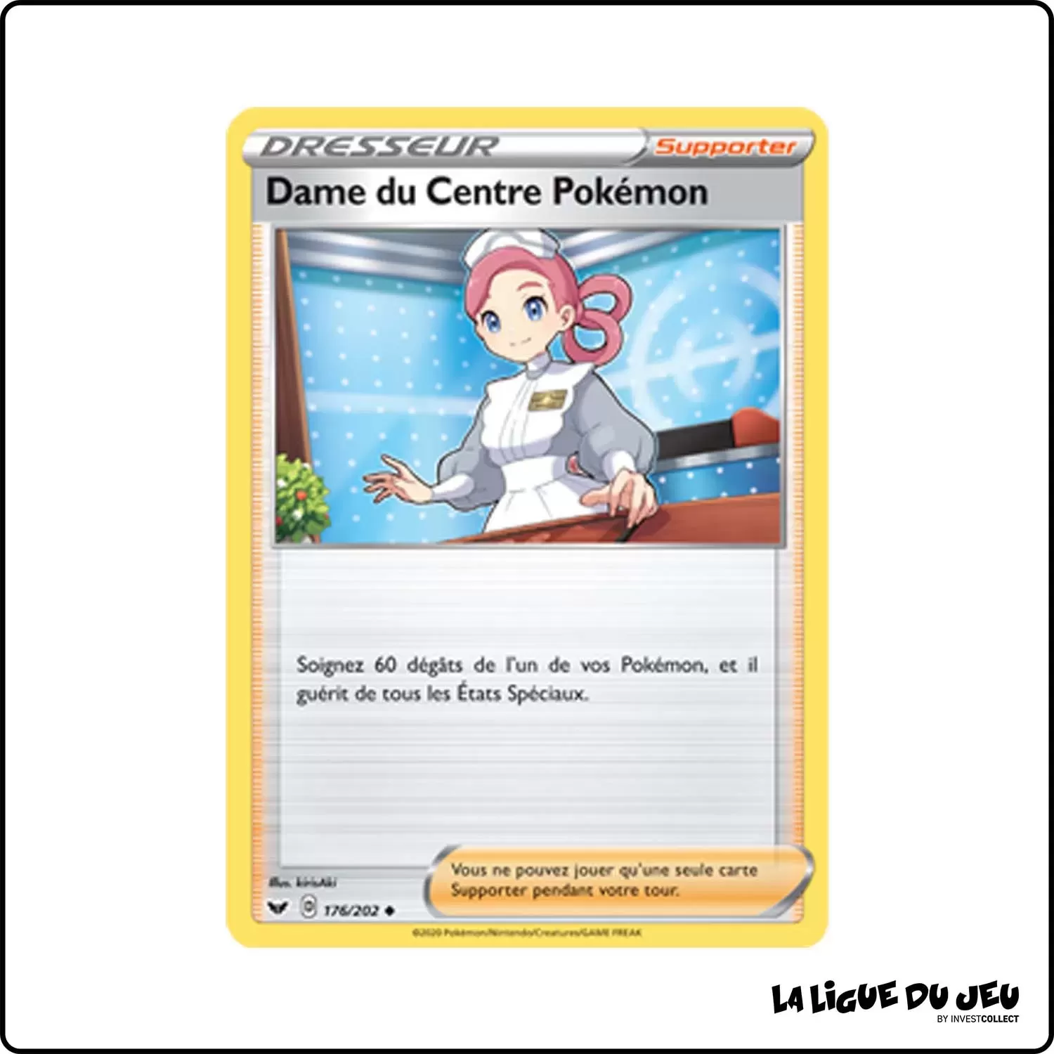 Peu commune - Pokemon - Épée et Bouclier de Base - Dame du Centre Pokémon 176/202