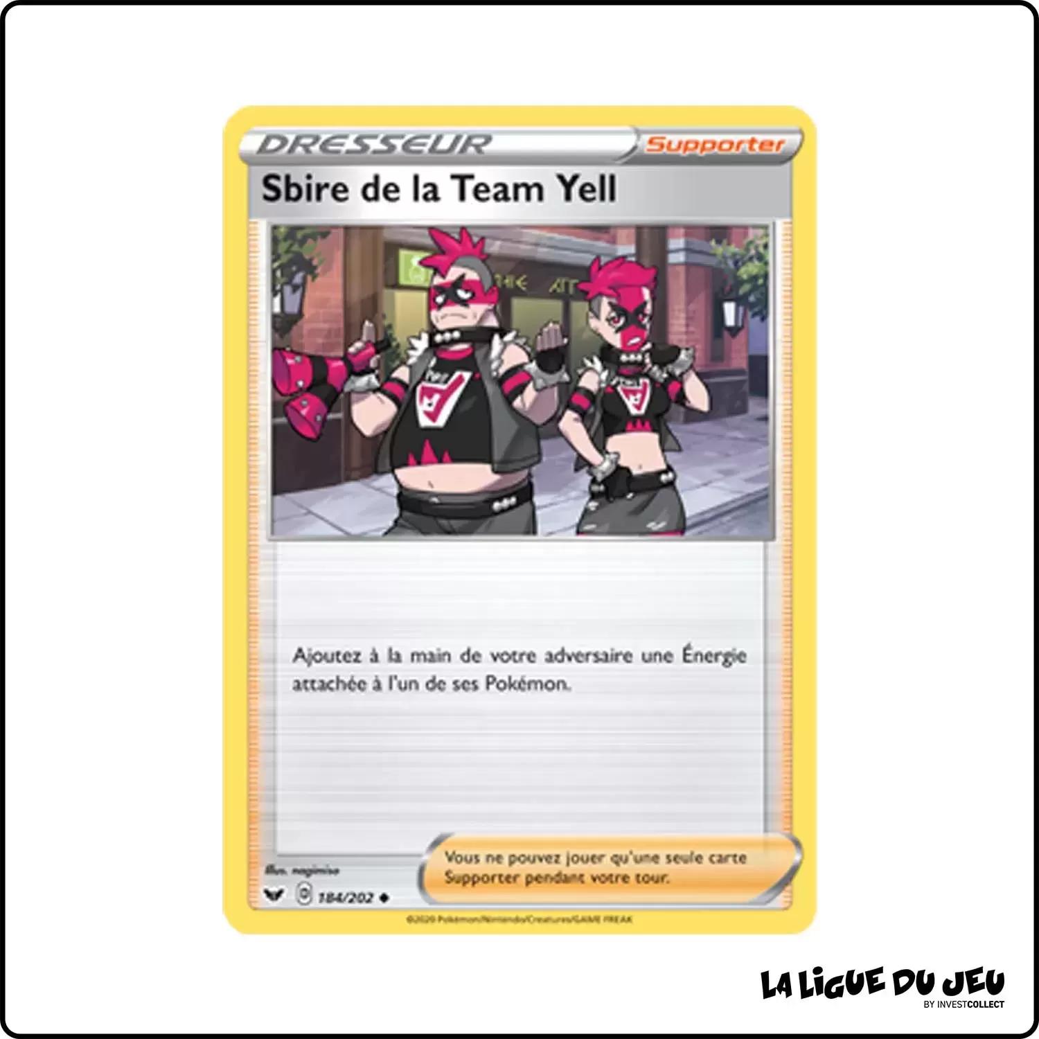 Peu commune - Pokemon - Épée et Bouclier de Base - Sbire de la Team Yell 184/202