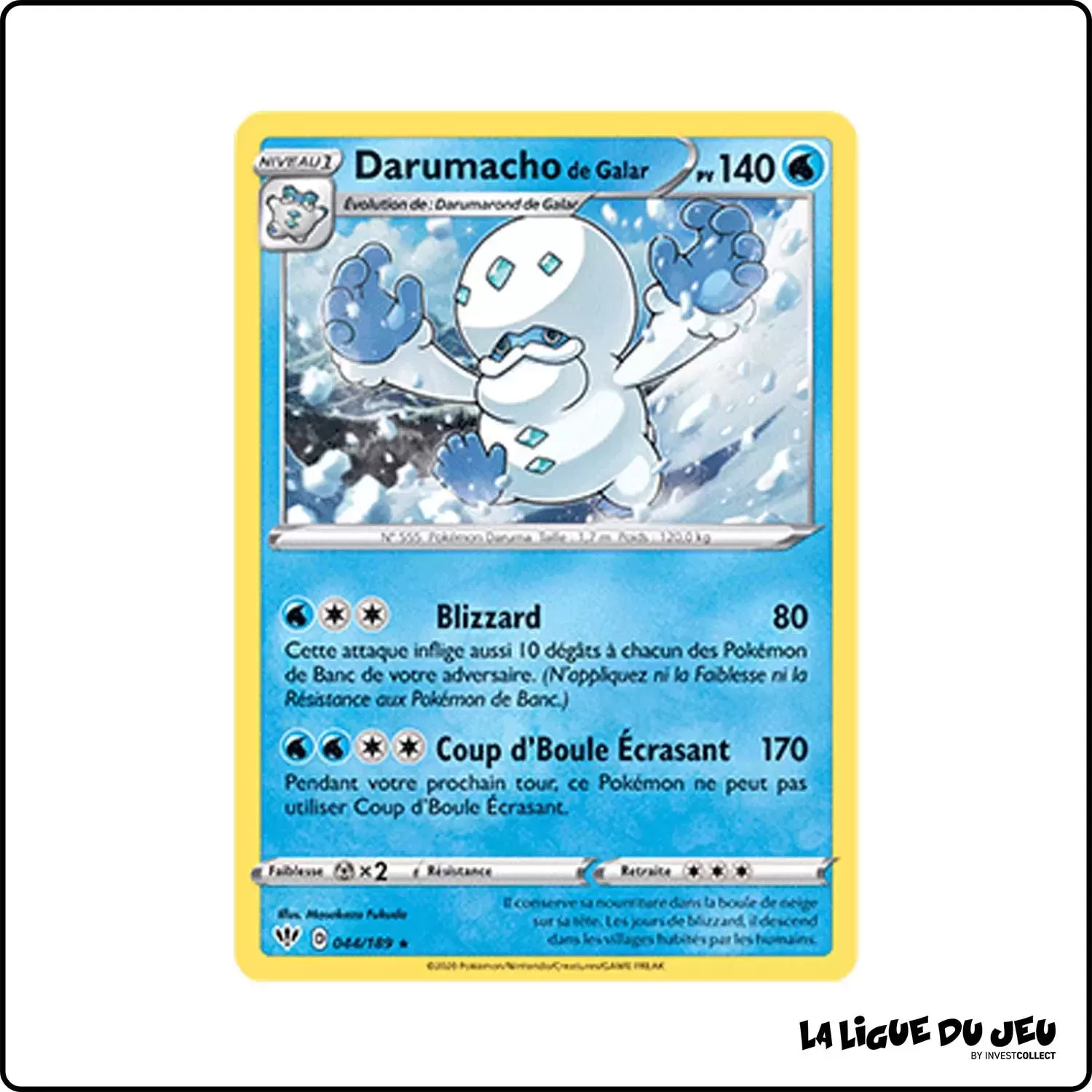 Rare - Pokemon - Ténèbres Embrasées - Darumacho de Galar 44/201