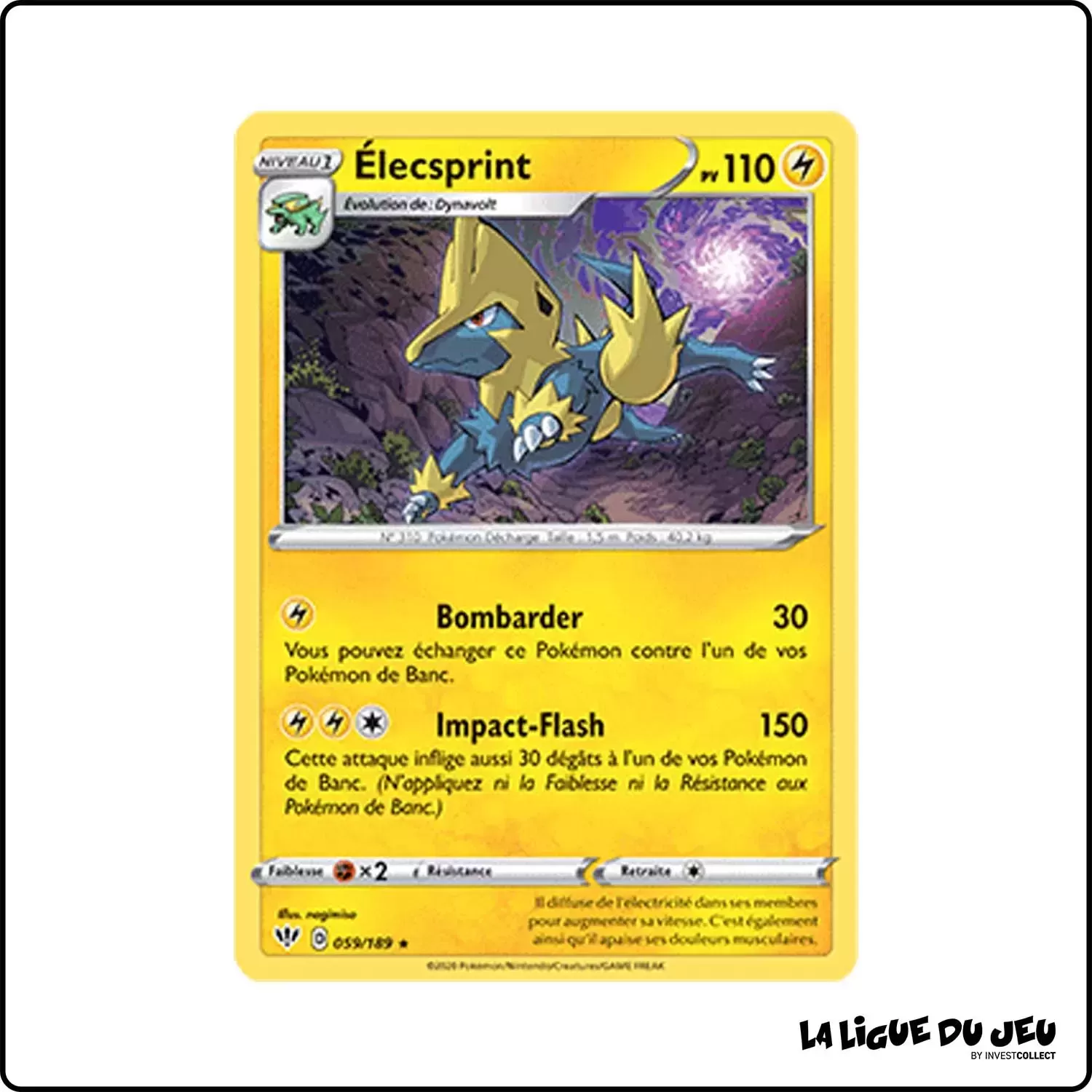 Rare - Pokemon - Ténèbres Embrasées - Élecsprint 59/201