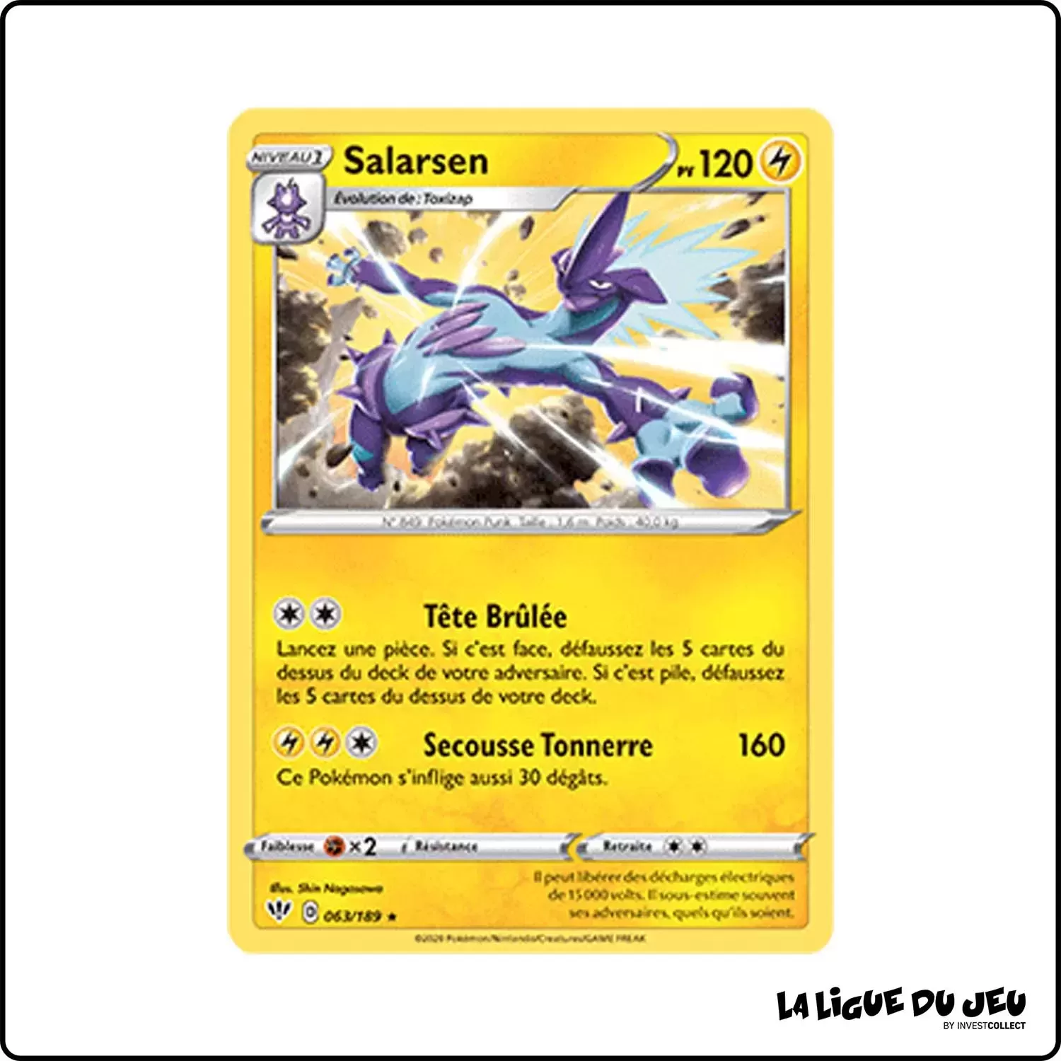 Holo - Pokemon - Ténèbres Embrasées - Salarsen 63/201