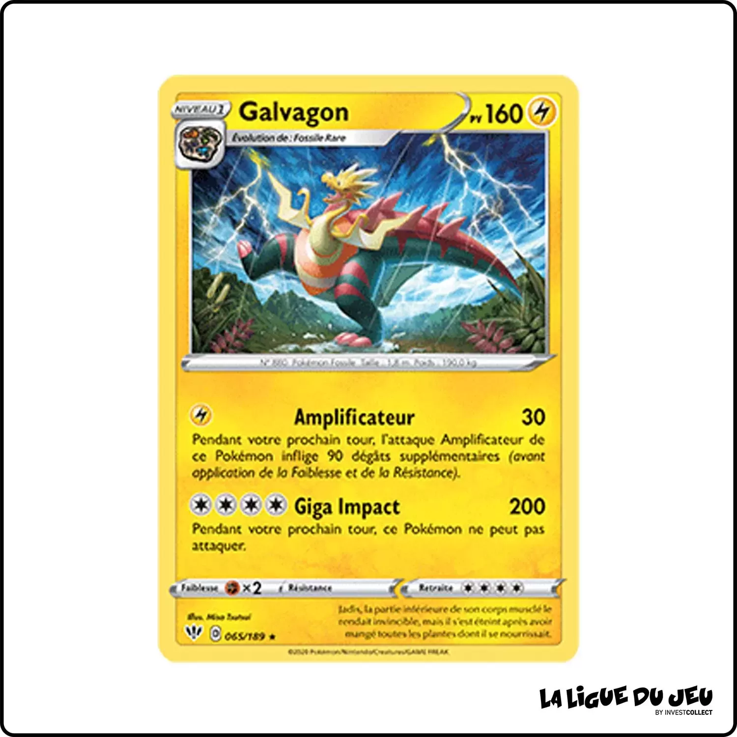 Rare - Pokemon - Ténèbres Embrasées - Galvagon 65/201