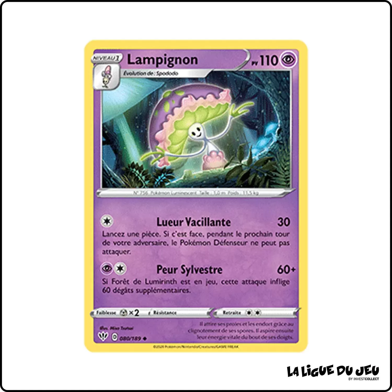 Peu commune - Pokemon - Ténèbres Embrasées - Lampignon 80/201