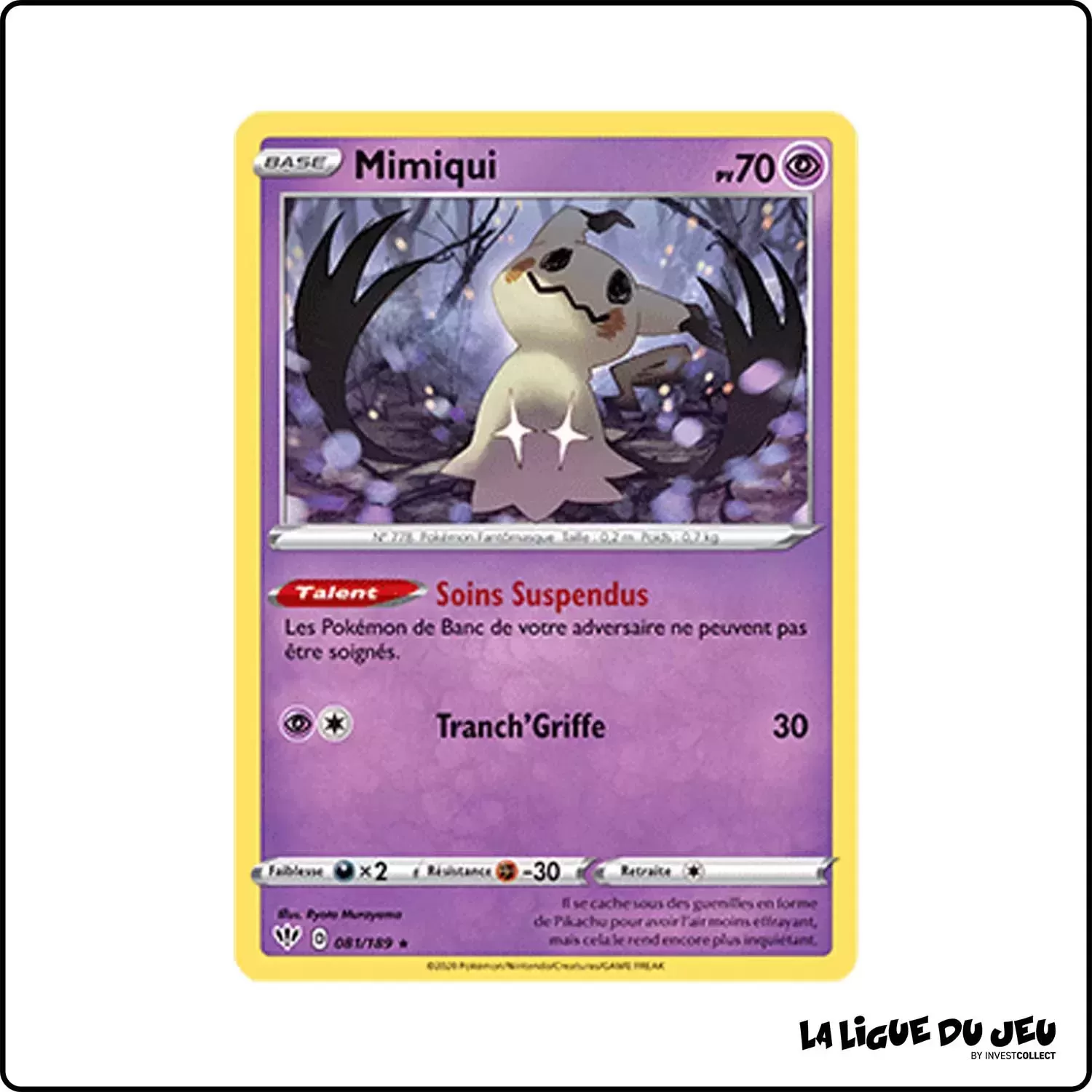 Rare - Pokemon - Ténèbres Embrasées - Mimiqui 81/201