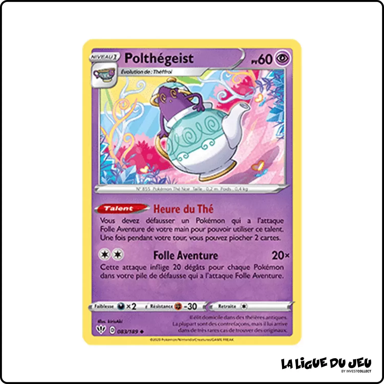 Peu commune - Pokemon - Ténèbres Embrasées - Polthégeist 83/201