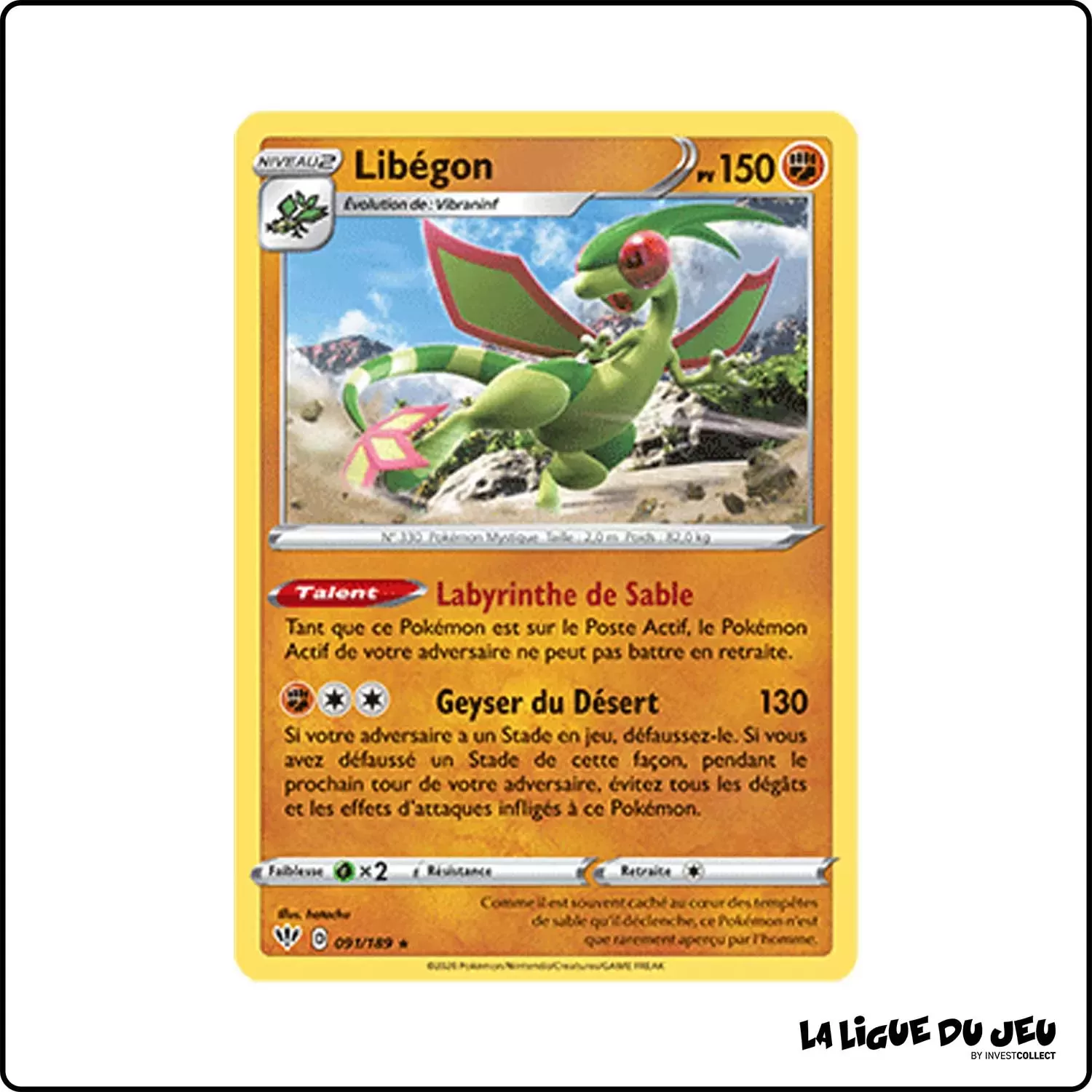 Rare - Pokemon - Ténèbres Embrasées - Libégon 91/201