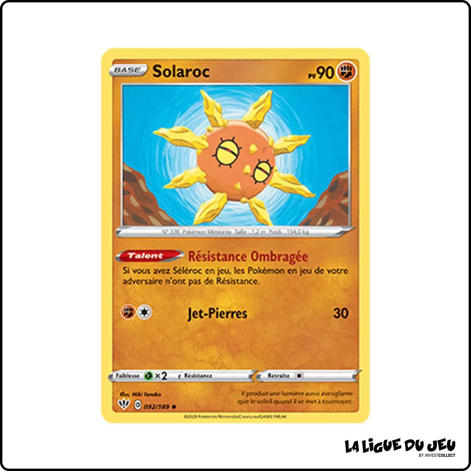 Peu commune - Pokemon - Ténèbres Embrasées - Solaroc 92/201