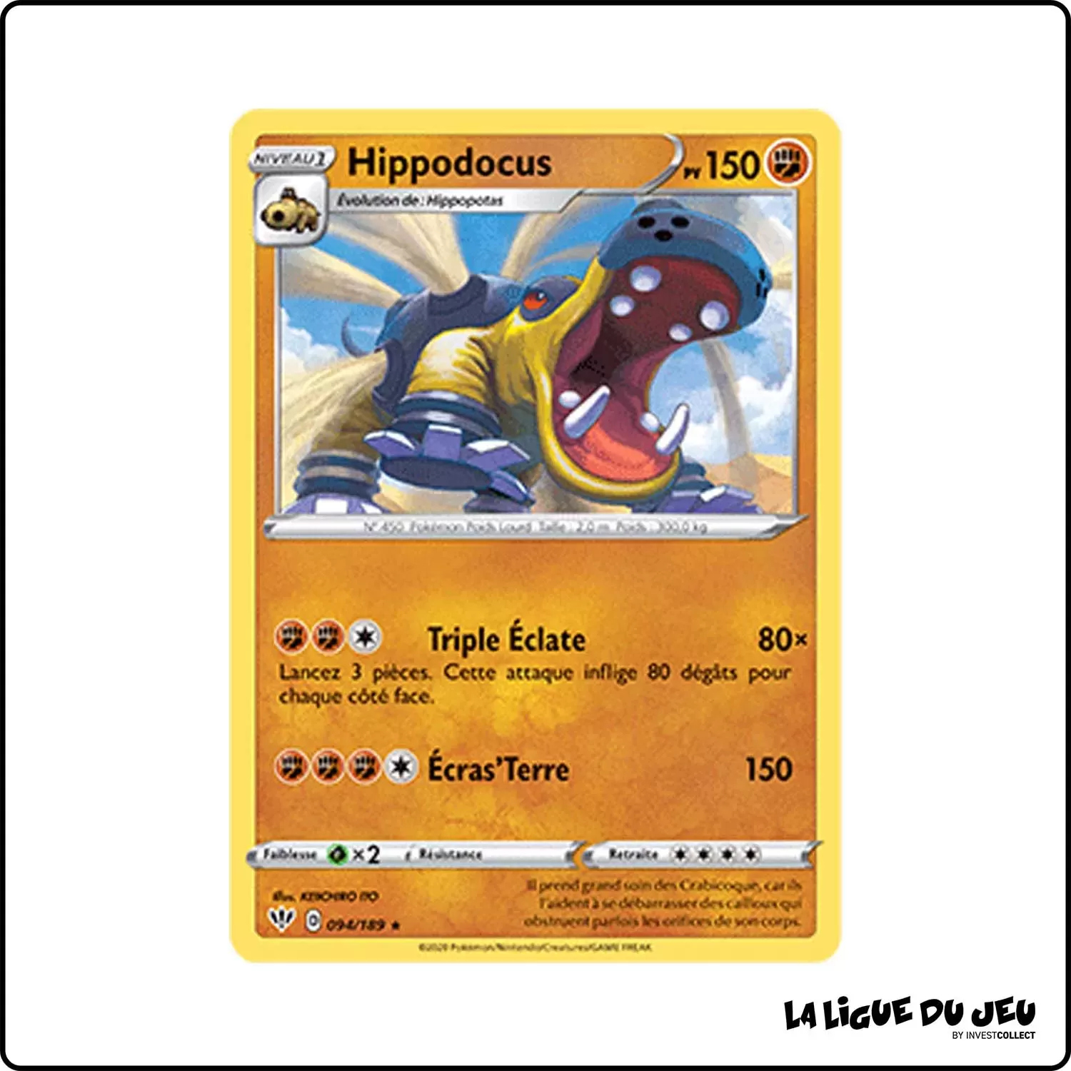 Rare - Pokemon - Ténèbres Embrasées - Hippodocus 94/201