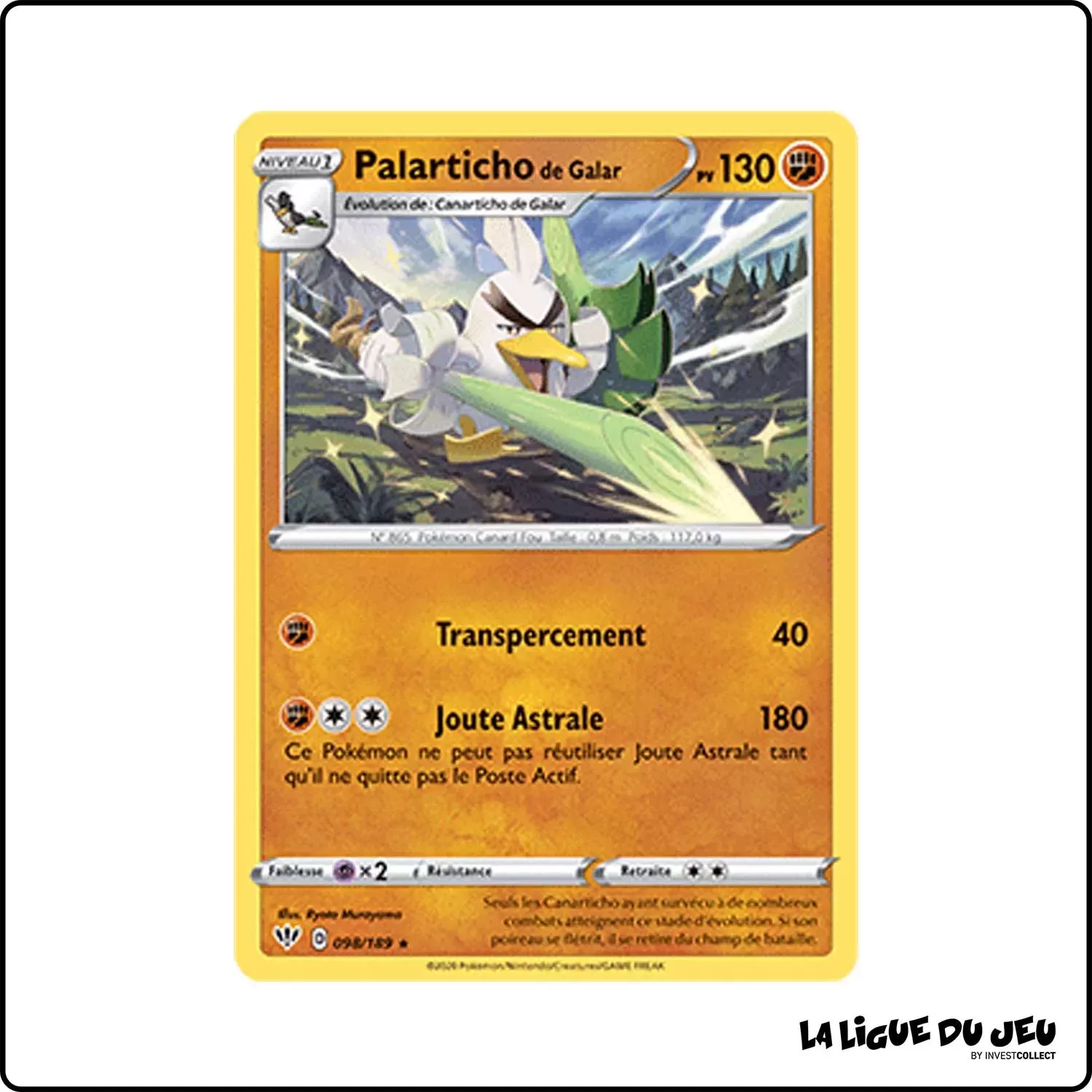 Rare - Pokemon - Ténèbres Embrasées - Palarticho de Galar 98/201