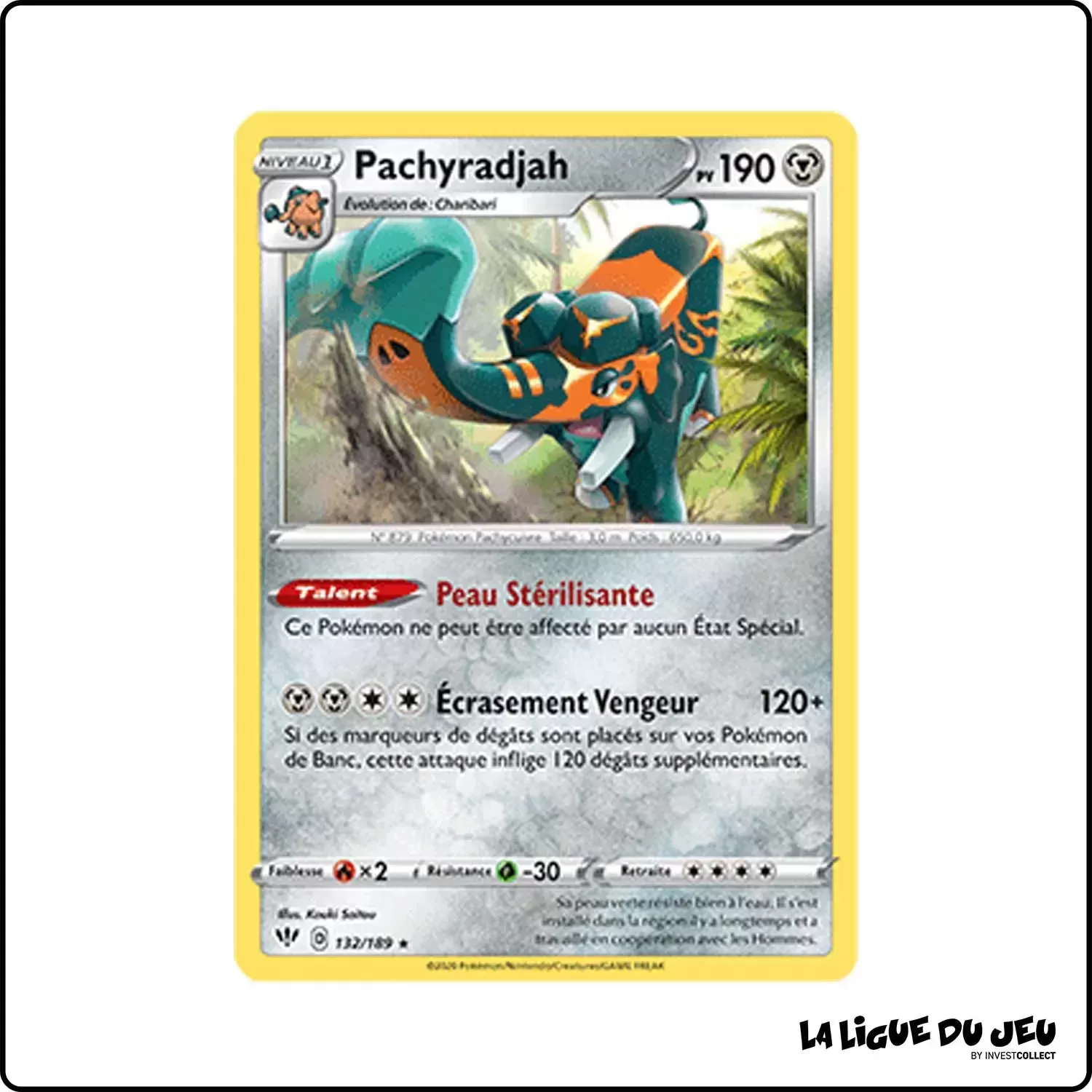 Holo - Pokemon - Ténèbres Embrasées - Pachyradjah 132/201