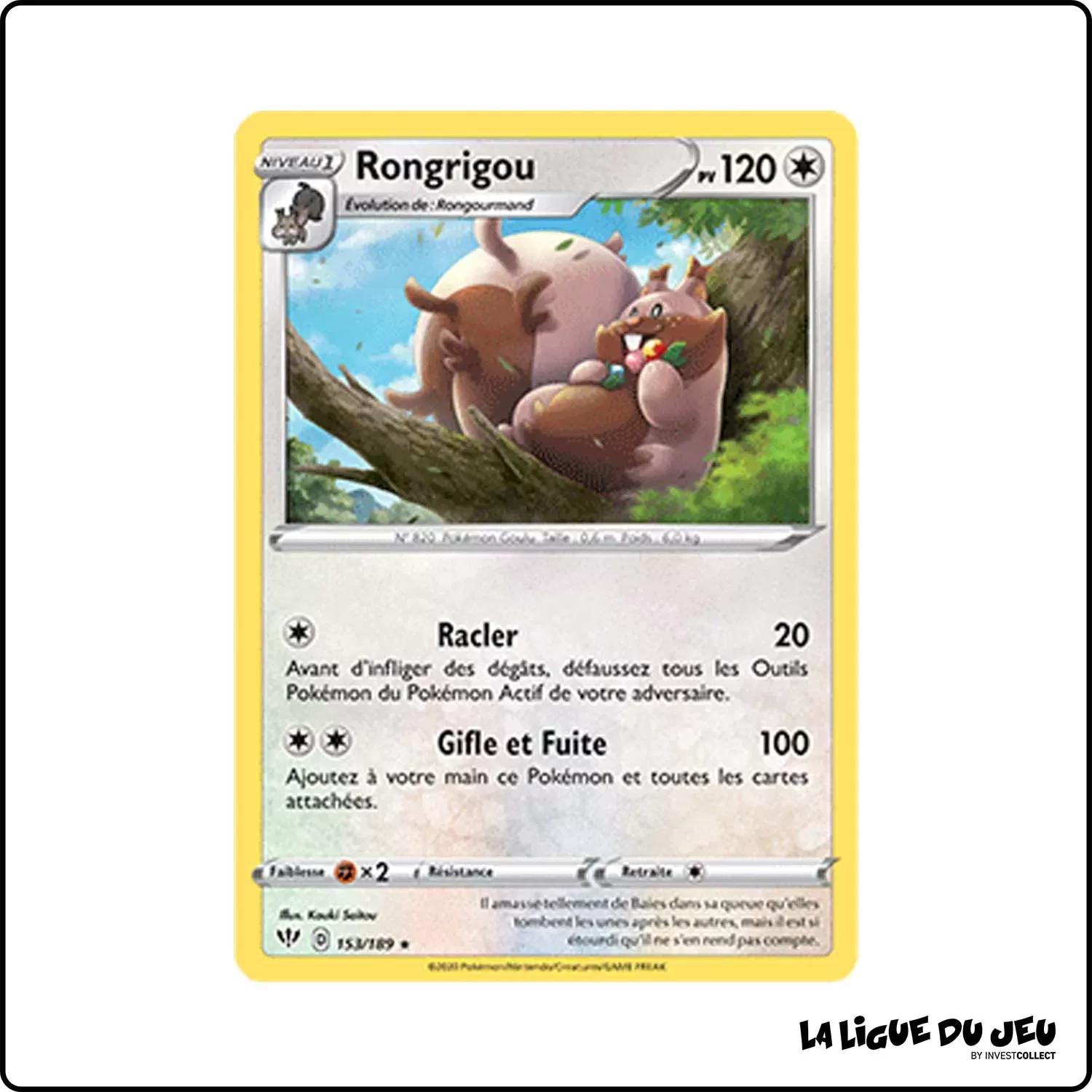 Rare - Pokemon - Ténèbres Embrasées - Rongrigou 153/201